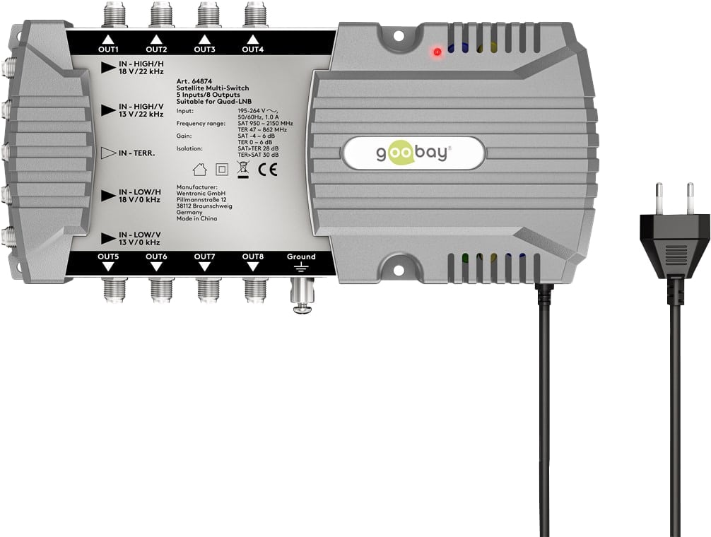 GOOBAY SAT-Multischalter 64874, 5/8