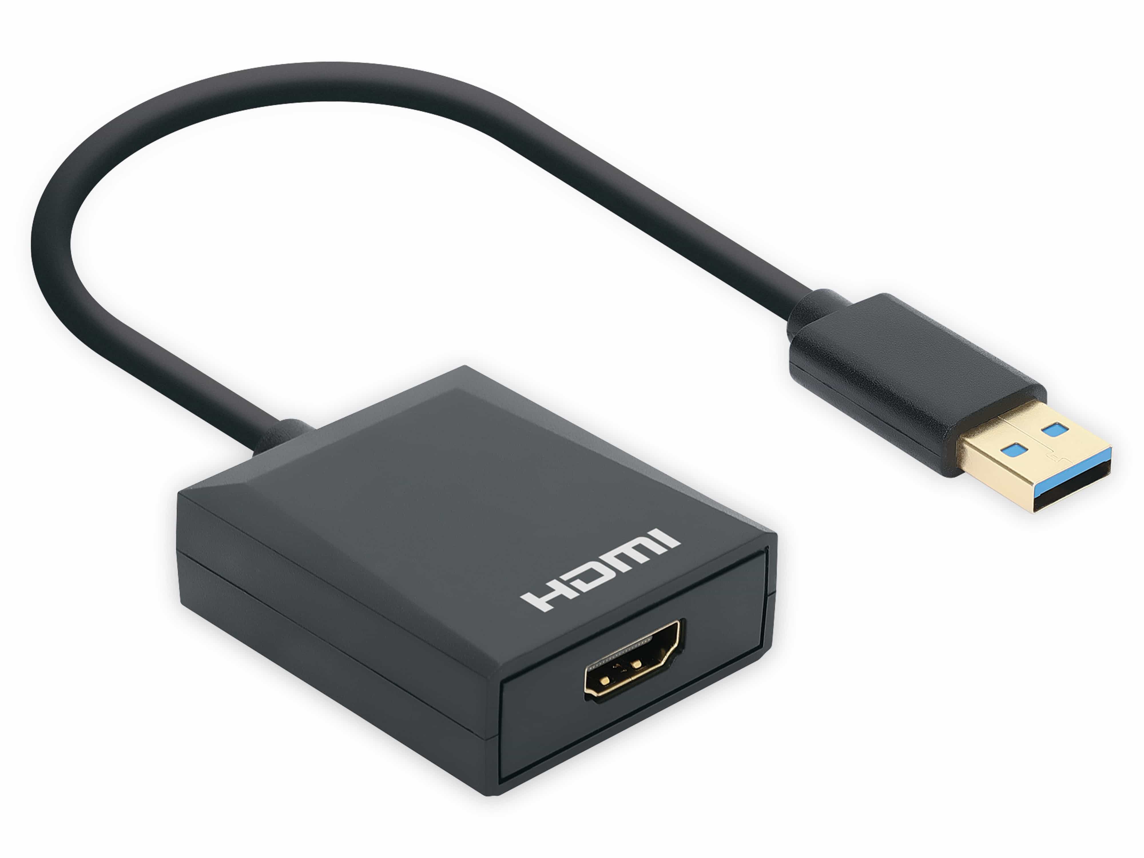 MANHATTAN HDMI-Adapter, USB-A-Stecker auf HDMI-Buchse