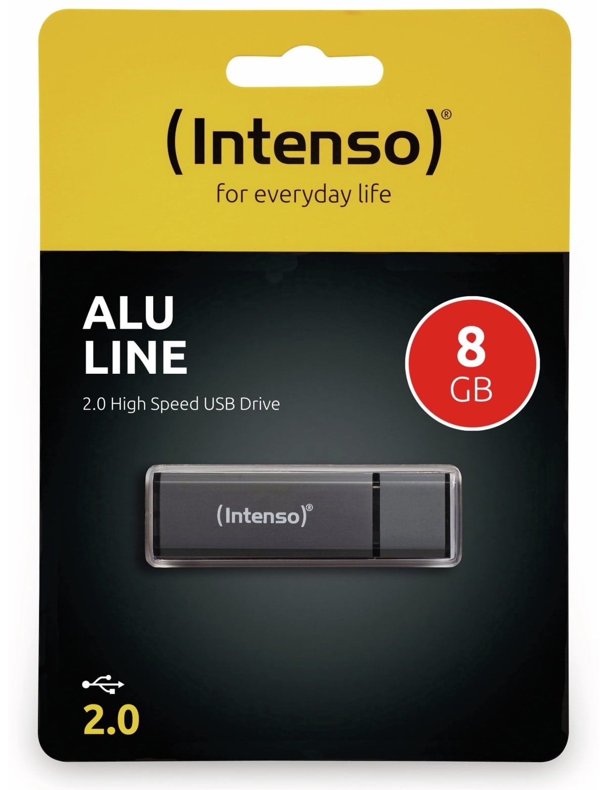 INTENSO USB 2.0 Speicherstick Alu Line, 8 GB