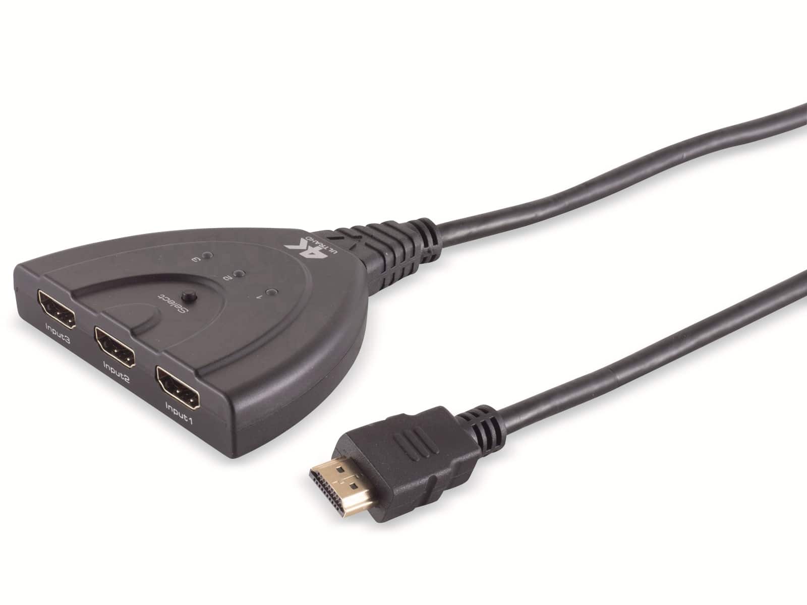 SMART-MULTIMEDIA HDMI-Umschalter 3x IN, 1x OUT, 4K2K, 0,5 m