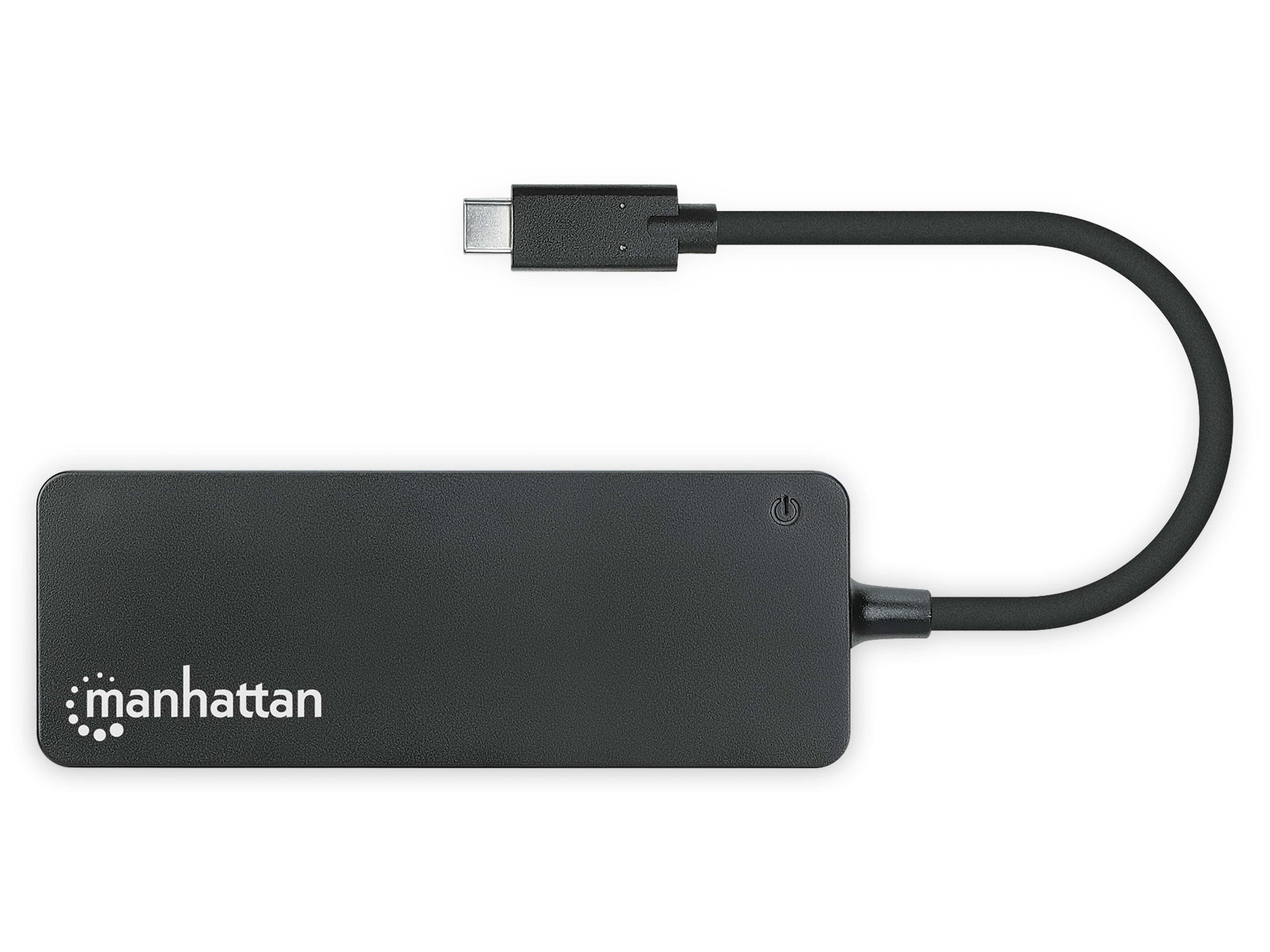 MANHATTAN USB 3.2 Hub, 7-Port, 1 Typ-C, schwarz