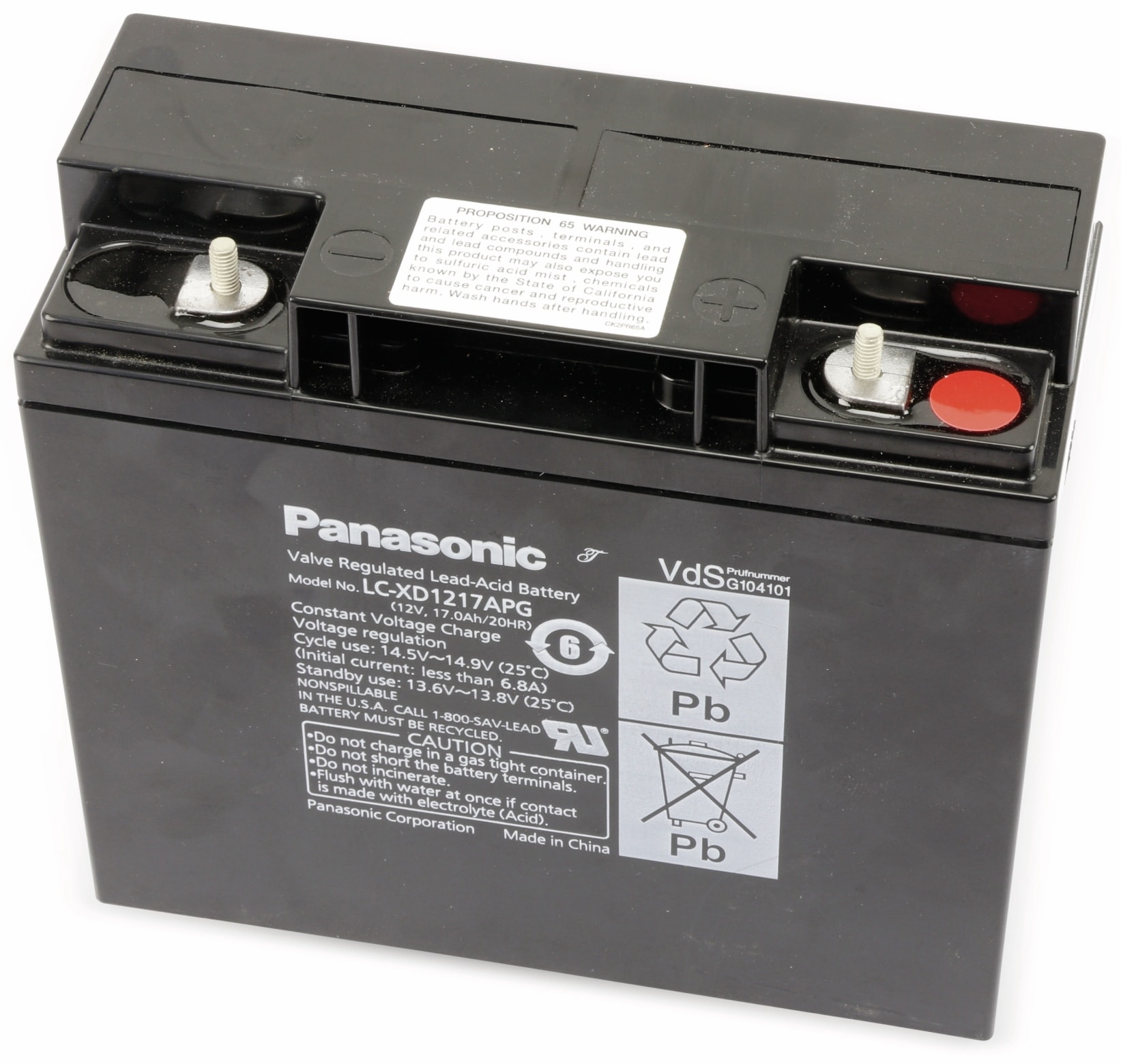 panasonic Blei-Akkumulator, LC-XD1217APG, 12 V-/17 Ah