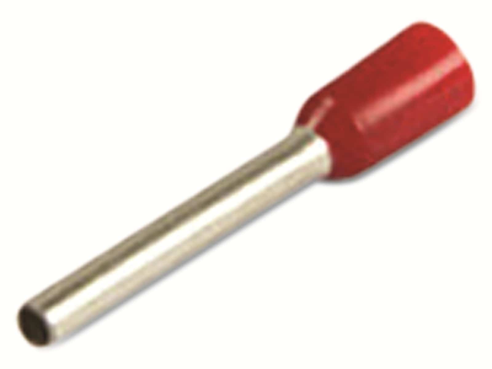 VOGT Aderendhülsen, 470312, isoliert,rot, Crimp, AWG 18, 1,0 mm², 100 Stück