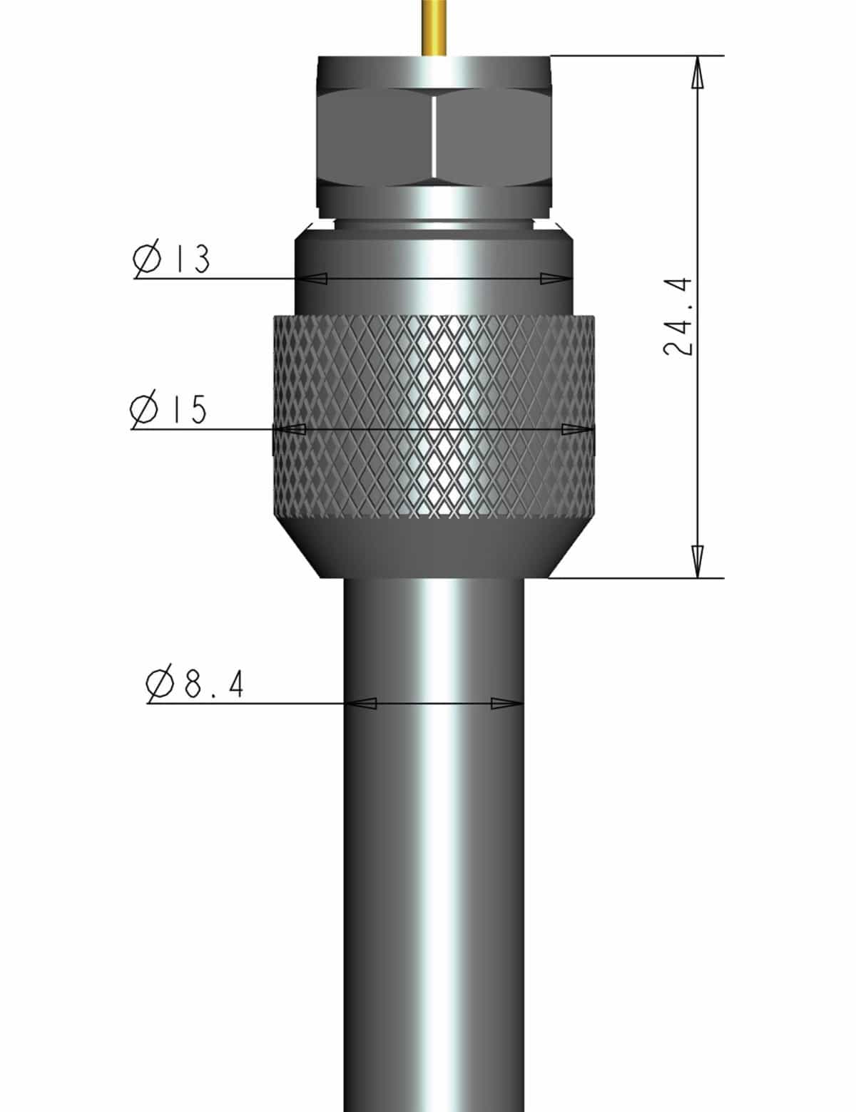 Purelink F-Stecker, 8,4 mm, verschraubbar, 10 Stück