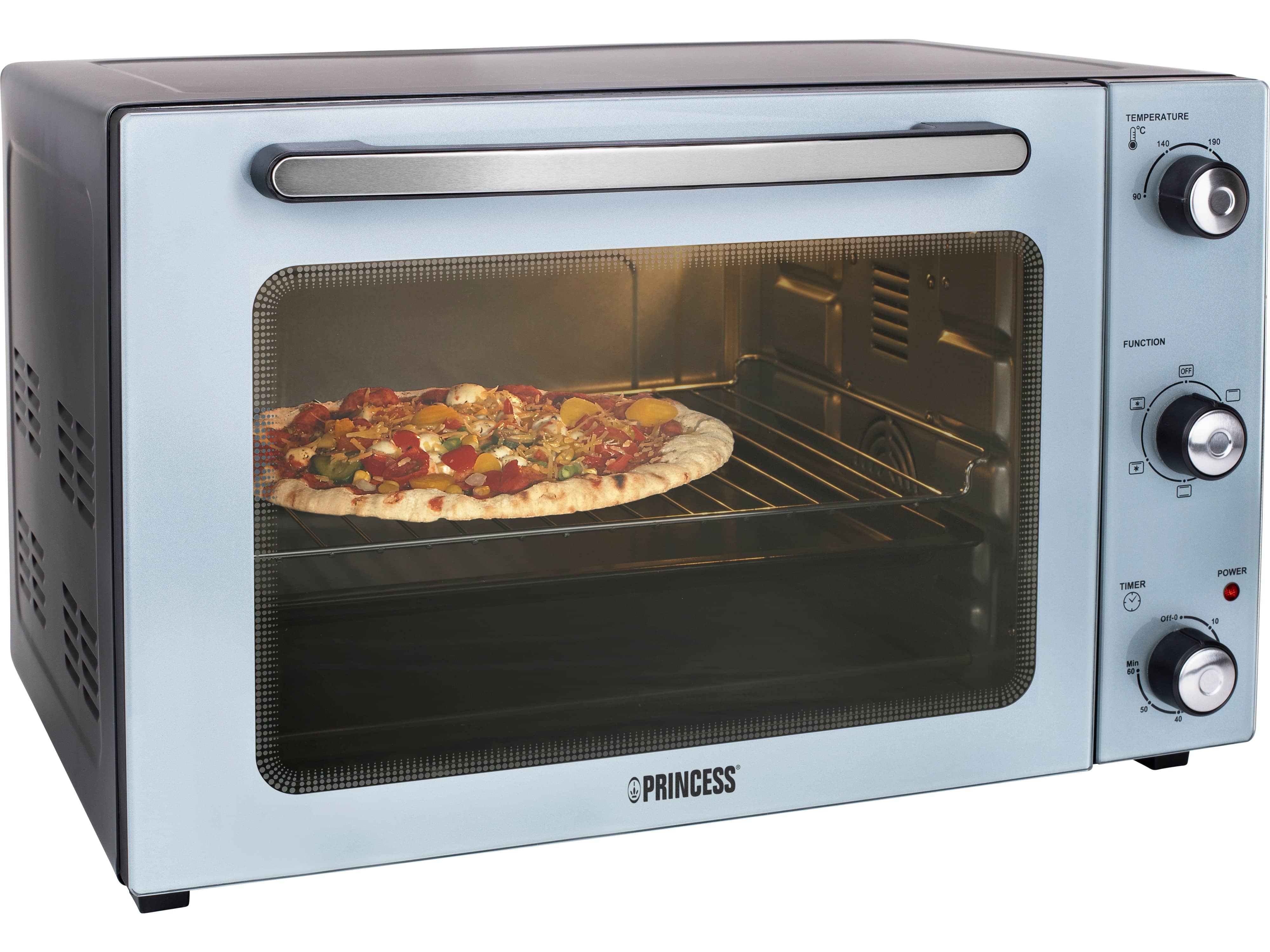 PRINCESS Mini-Backofen 01.112754.01.001, 45 L, 1800 W, Umluft, silber