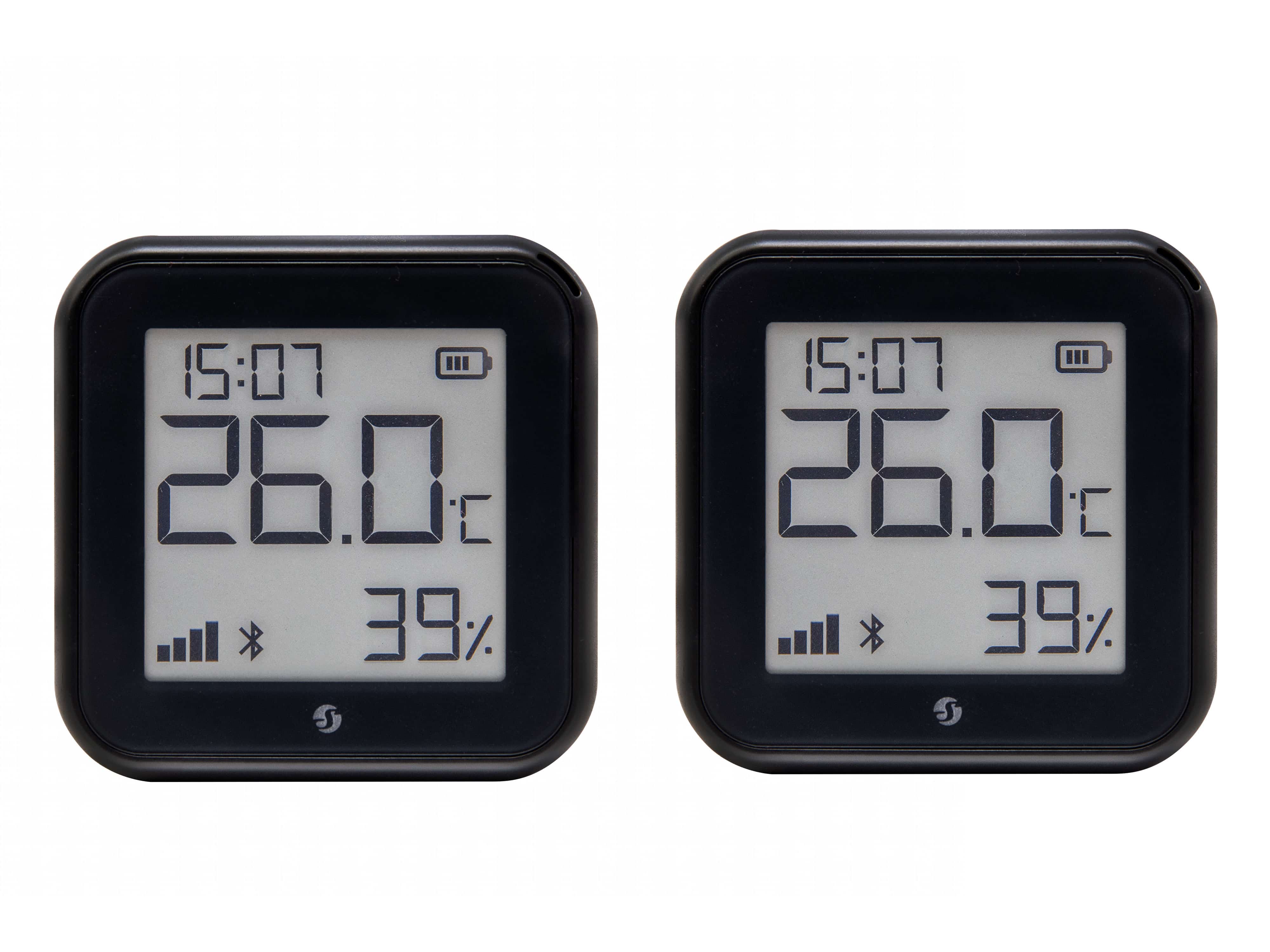 SHELLY WLAN-Temperatur- u. Feuchtigkeitssensor Plus H&T Gen. 3, BT, schwarz, 2 Stück
