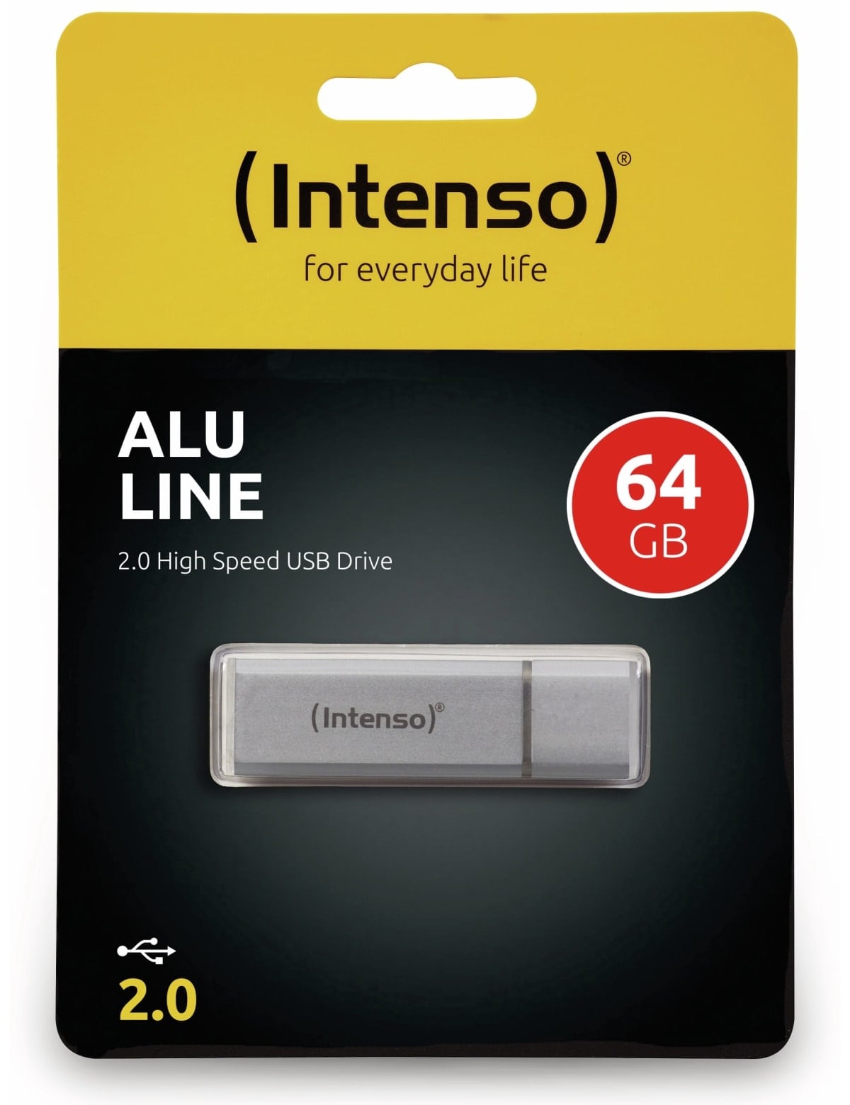 INTENSO USB 2.0 Speicherstick Alu Line, silber, 64 GB