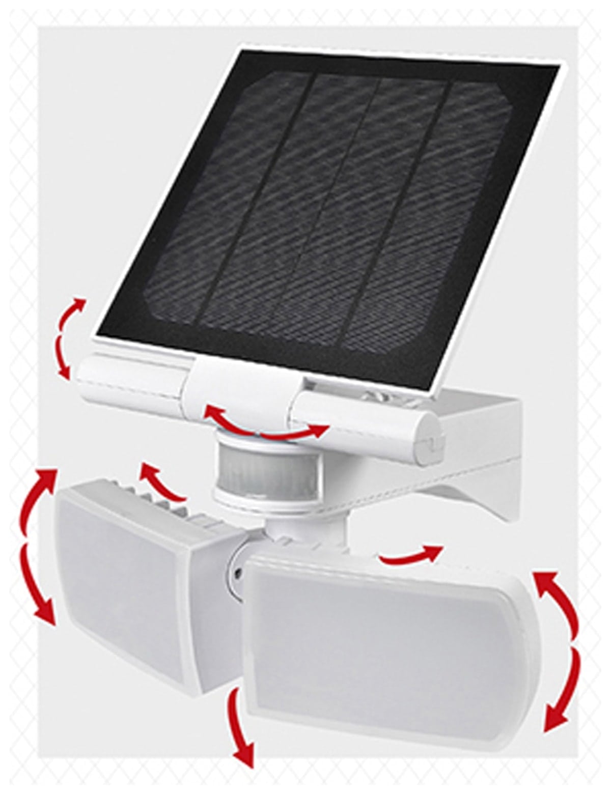 Solar LED-Außenleuchte mit Bewegungsmelder, 20 W, 600 lm, 6000 K, weiß