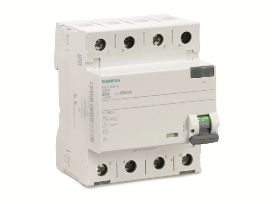 SIEMENS Fehlerstrom-Schutzschalter 5SV3344-6