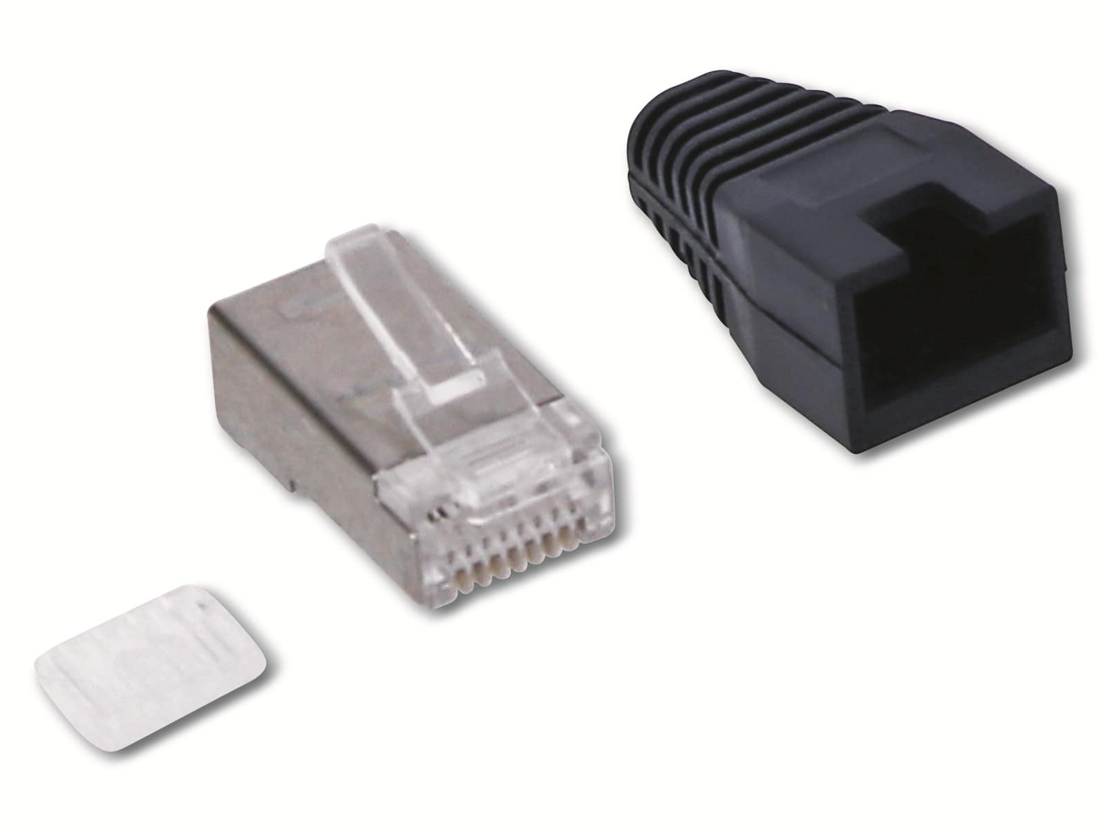 S-IMPULS CAT.6 RJ45-Stecker mit Führungskamm, schwarz, 10 Stück