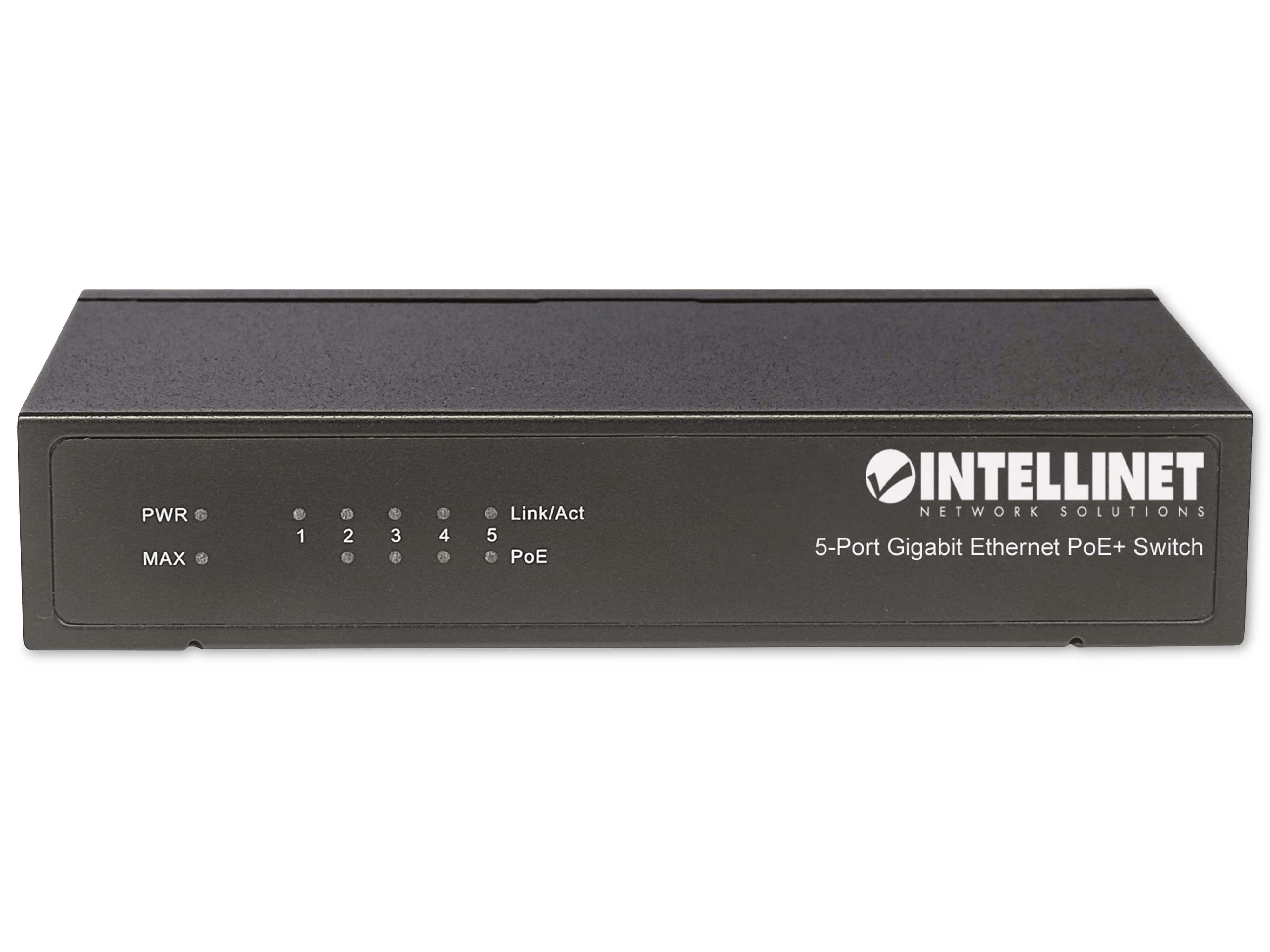 INTELLINET PoE+ Switch 561228 5-Port Gigabit