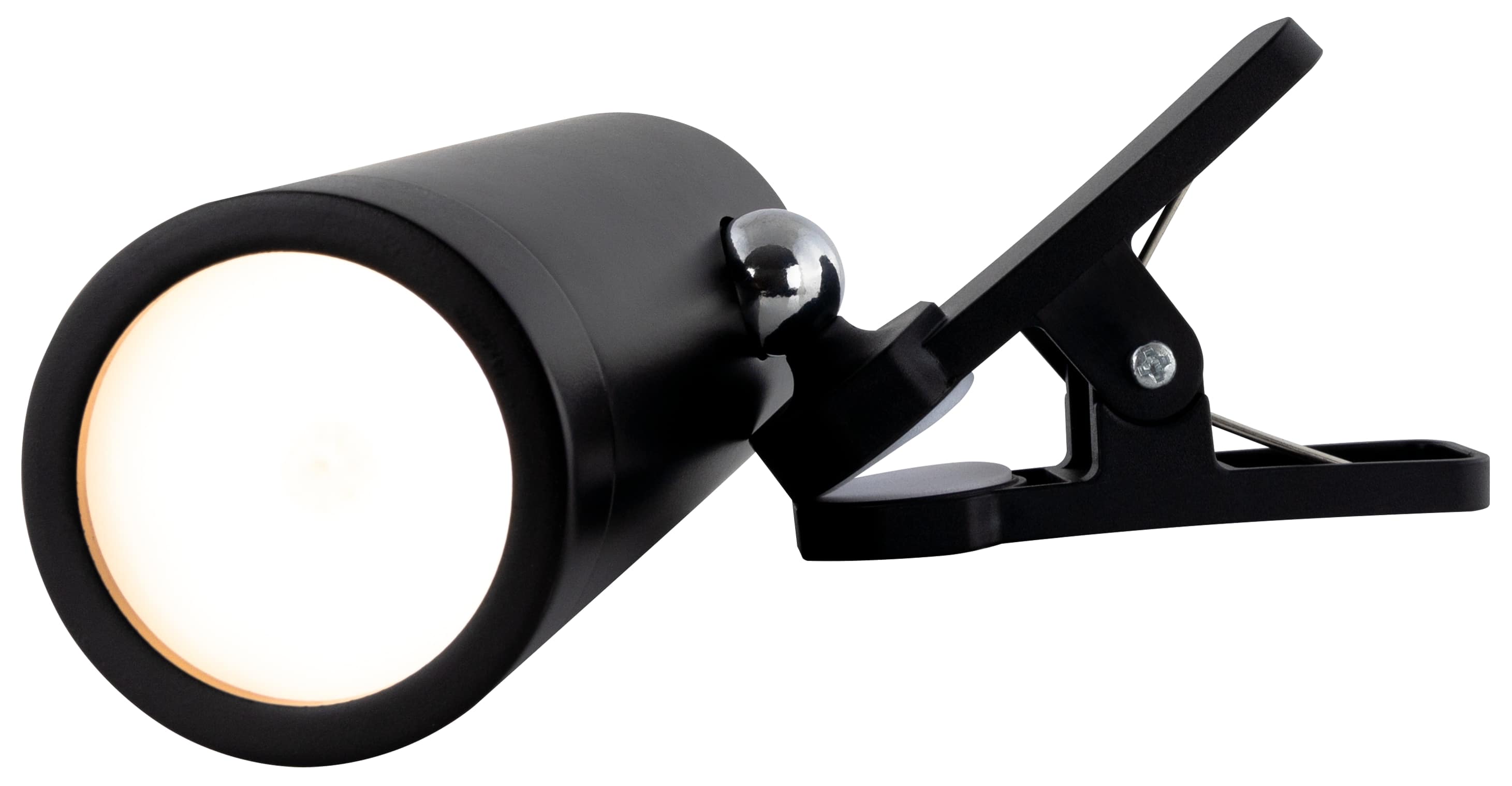 REV LED Akku Clip-Leuchte, IP54, schwarz