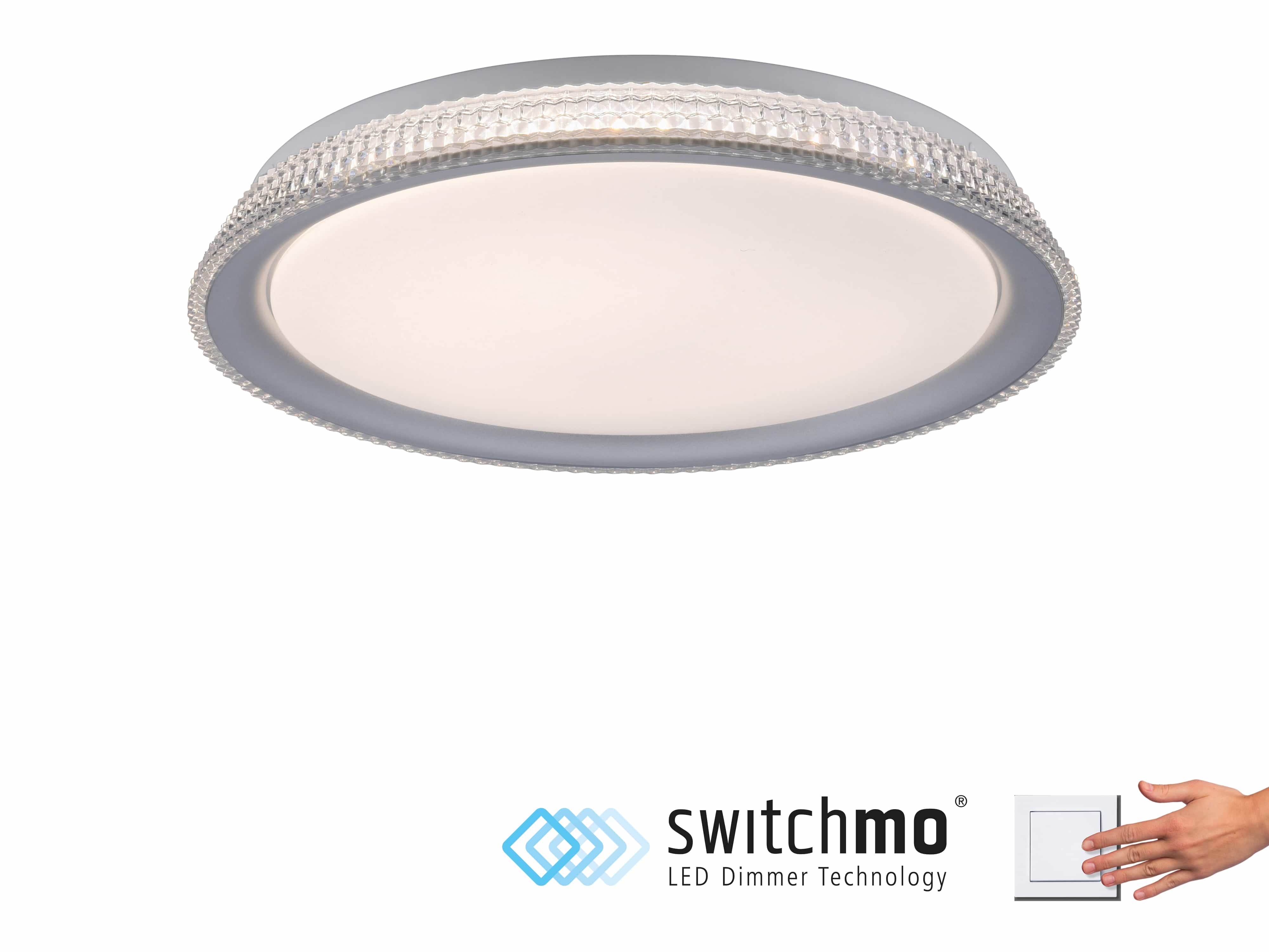 JUST LIGHT LED-Deckenleuchte 14358-21 silberfarbig, 18,8W, 2450lm, 3000K