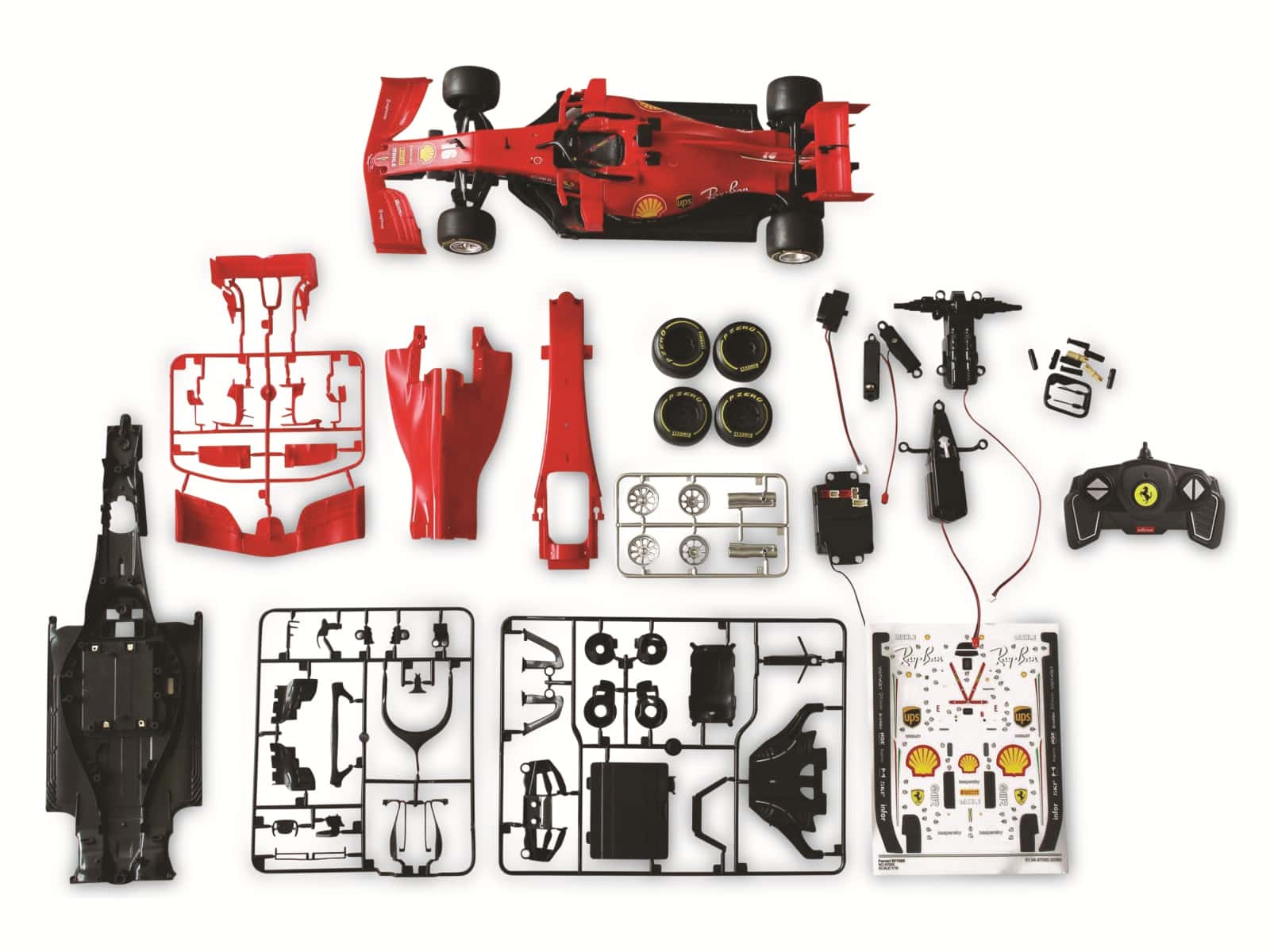 JAMARA Rennwagen Ferrari SF 1000, 1:16, rot, 2,4 GHz, Bausatz 65-teilig
