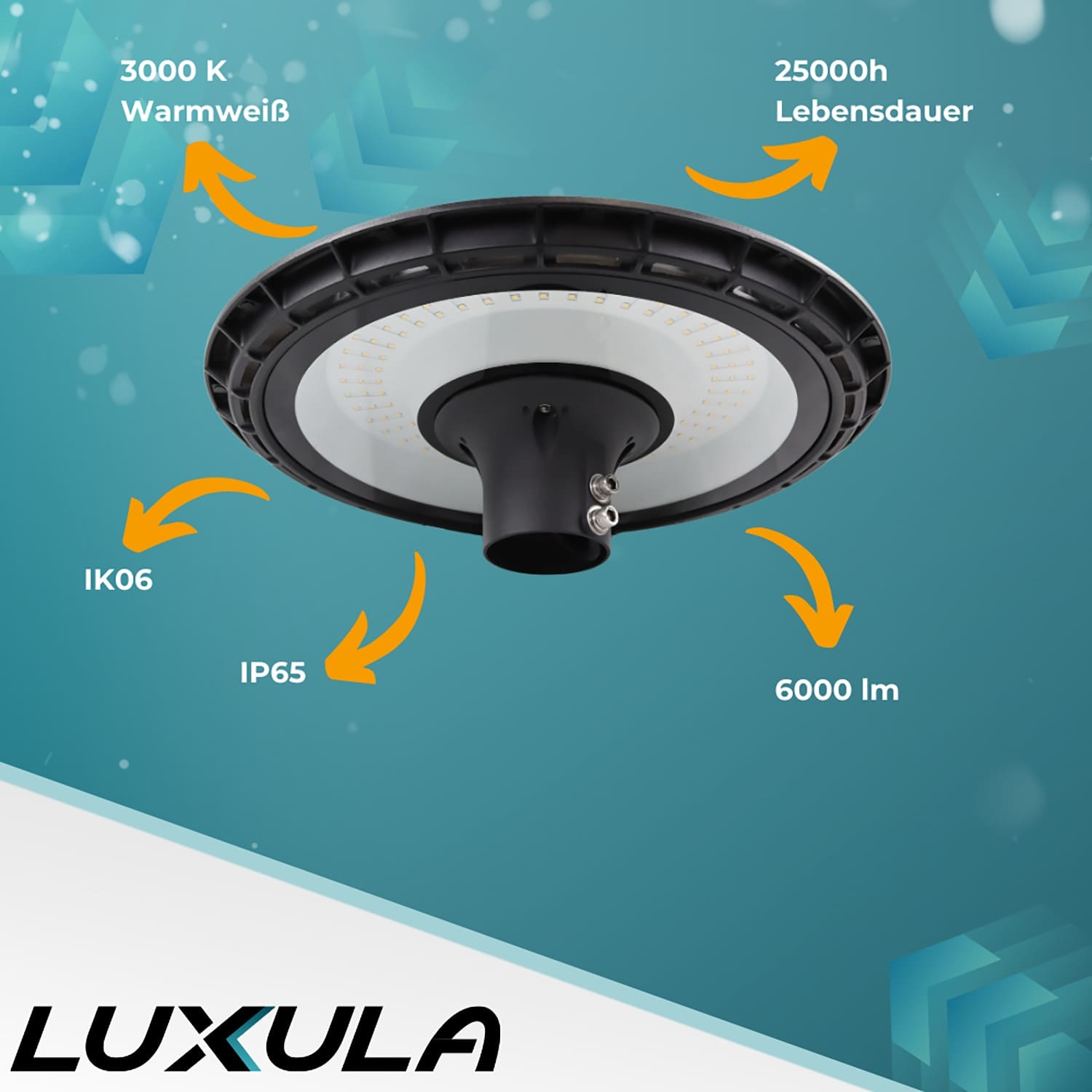 LUXULA LED-Hallenleuchte LX500143, HighBay, linear, 200W, 20000lm, 4000K