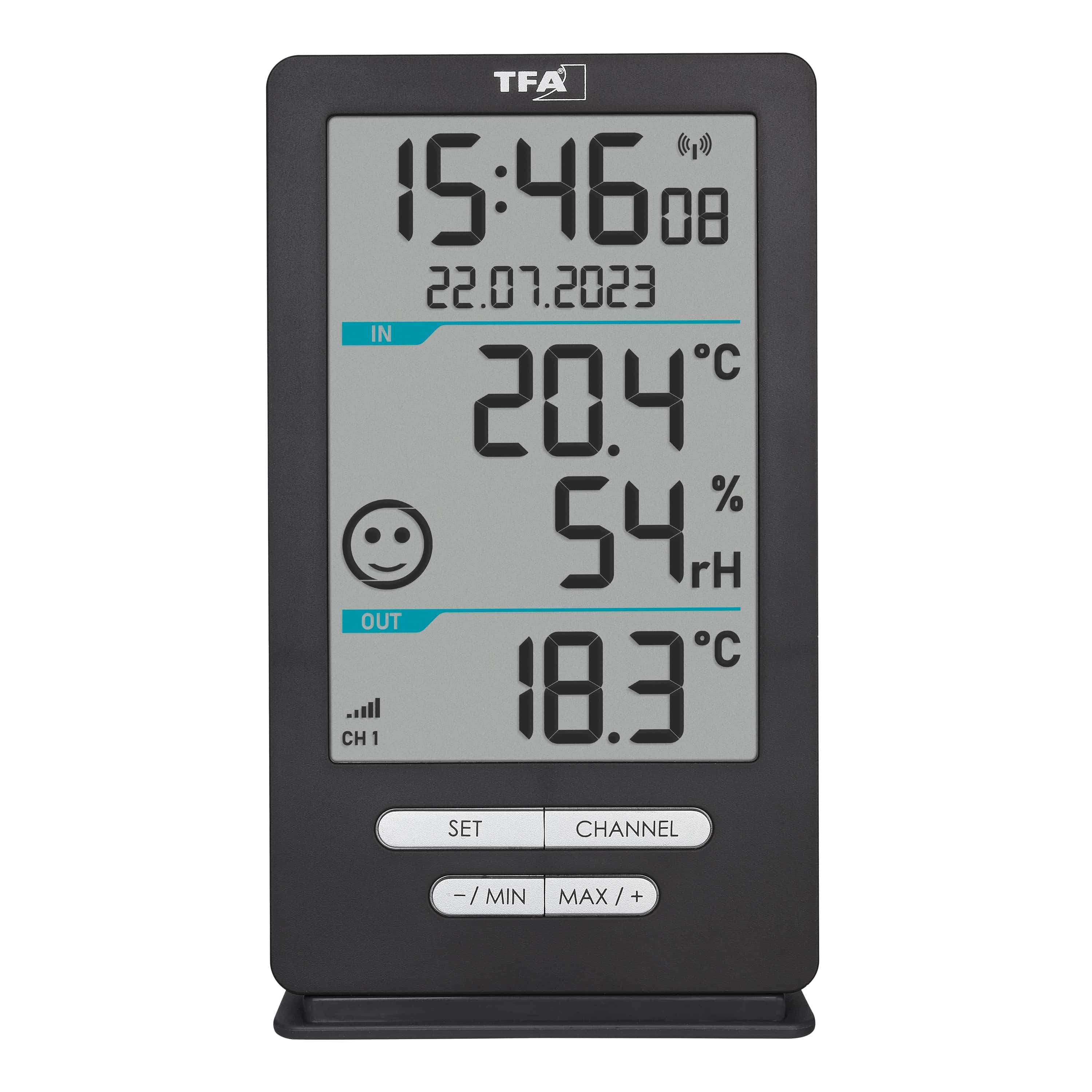 TFA Funk-Thermometer Xena Home, 30.3074.10, anthrazit