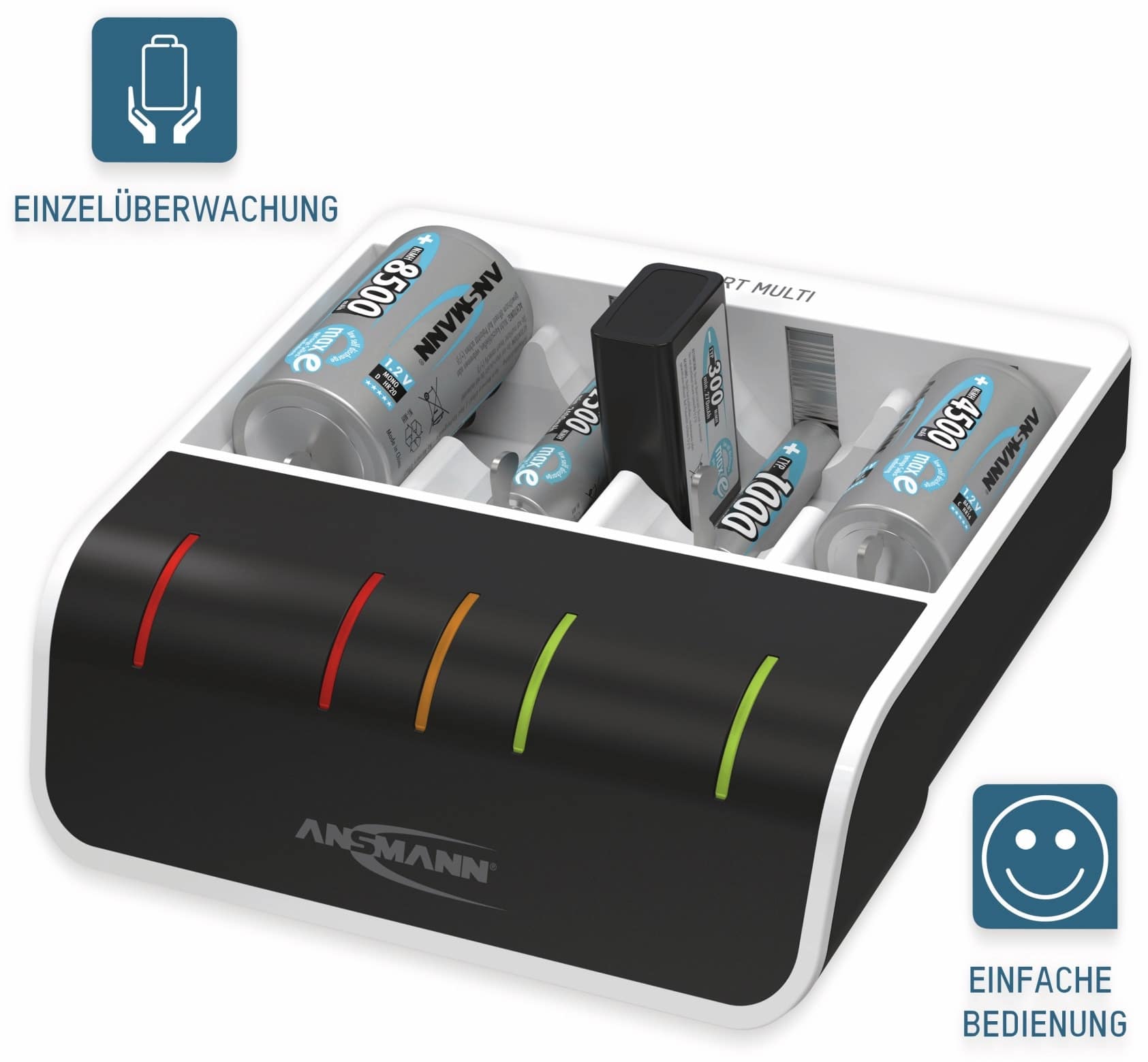 ANSMANN Ladegerät Comfort Multi, mit USB-Eingang