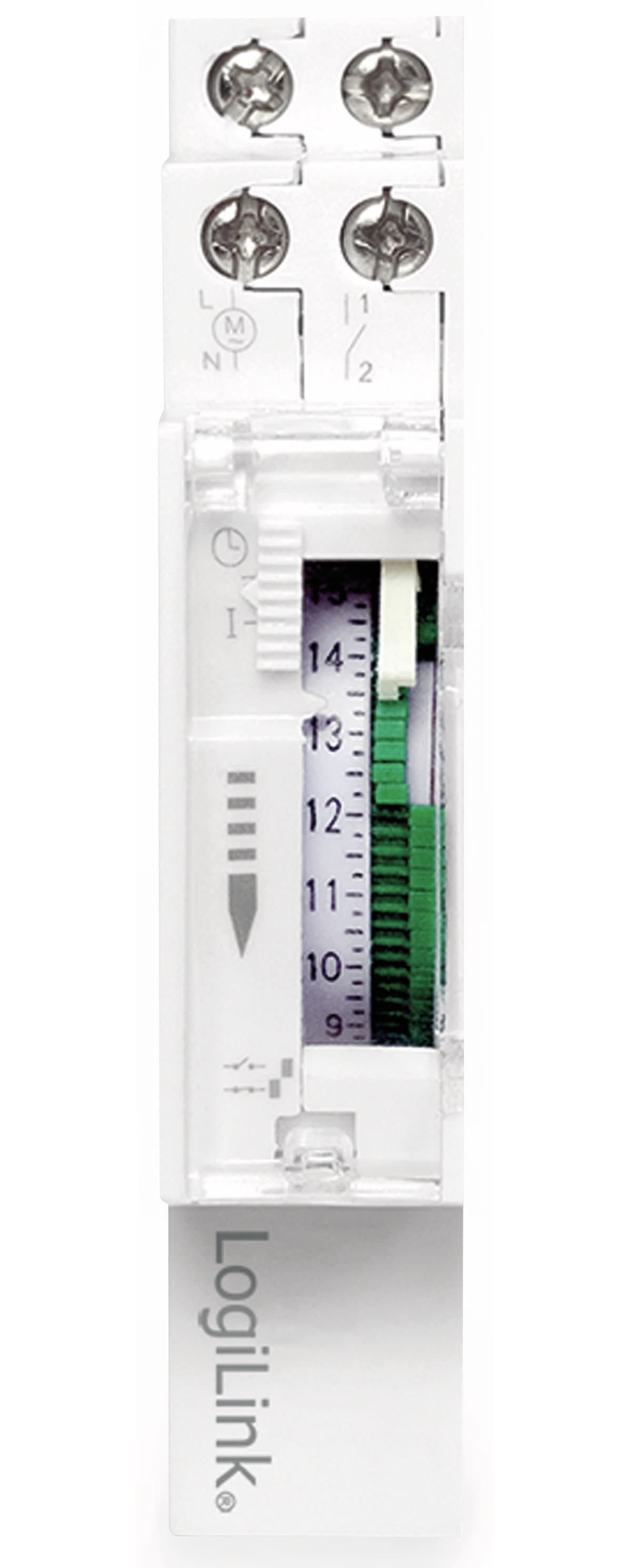 LOGILINK Mechanische Zeitschaltuhr ET0009, für Hutschienenmontage