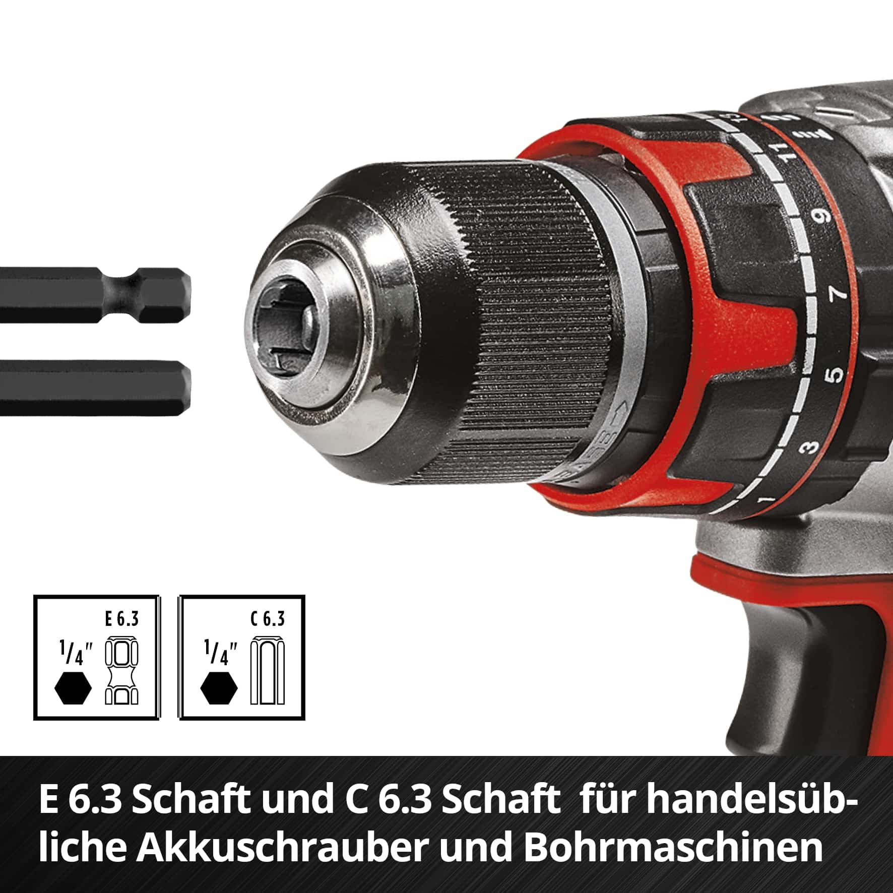 EINHELL Bit- & Steckschlüssel-Set, 118683, XS-Case, 21-teilig