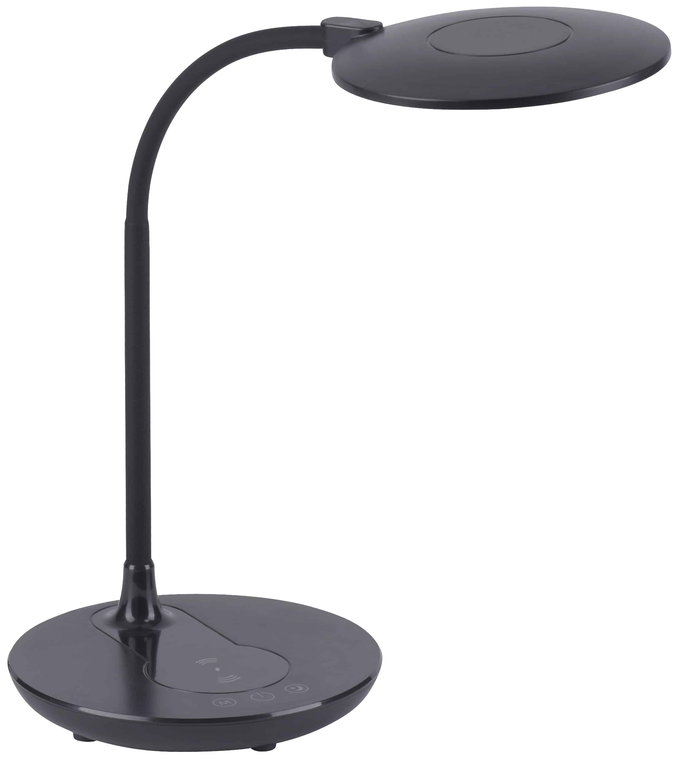 JUST LIGHT LED-Tischleuchte 14416-18 schwarz, 5 W, 600 lm, CCT, Handy-Ladefunktion