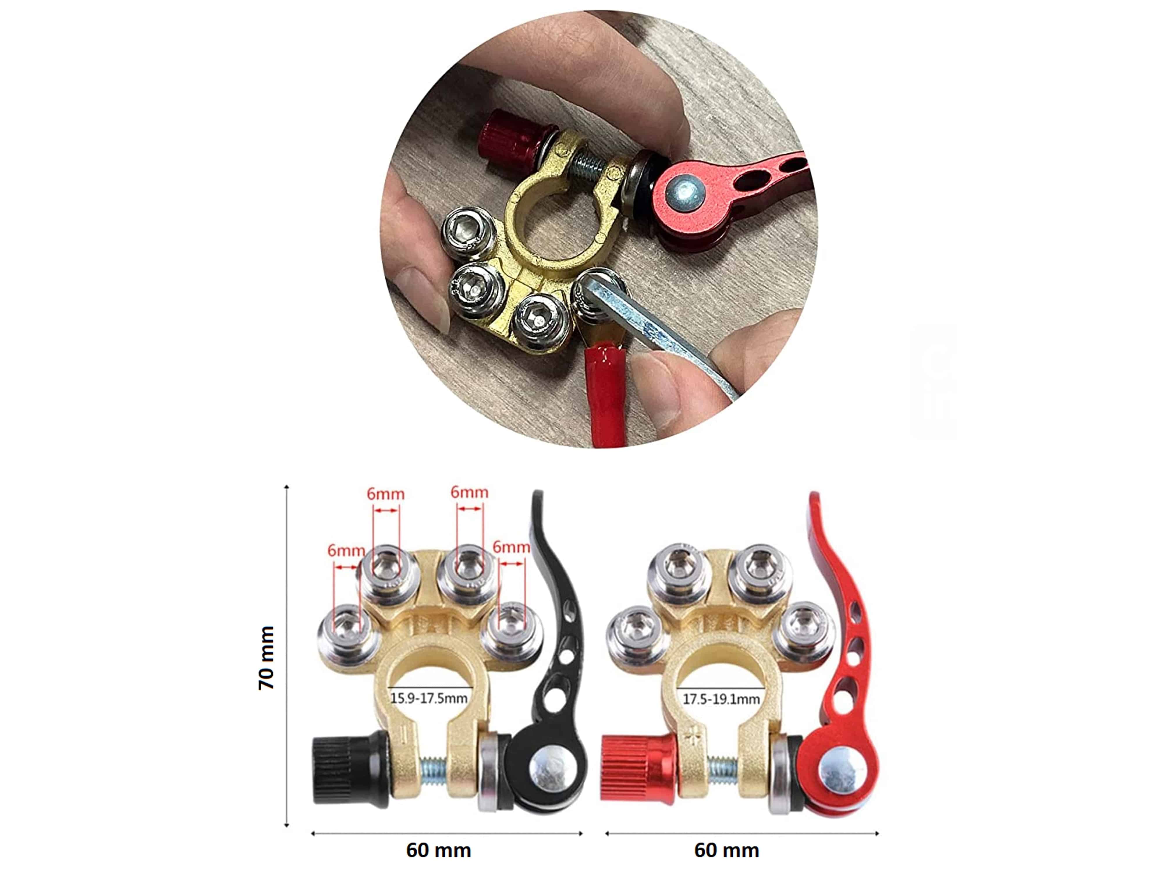 IWH Batteriepolklemmen mit Schnellspanner, 2 Stück