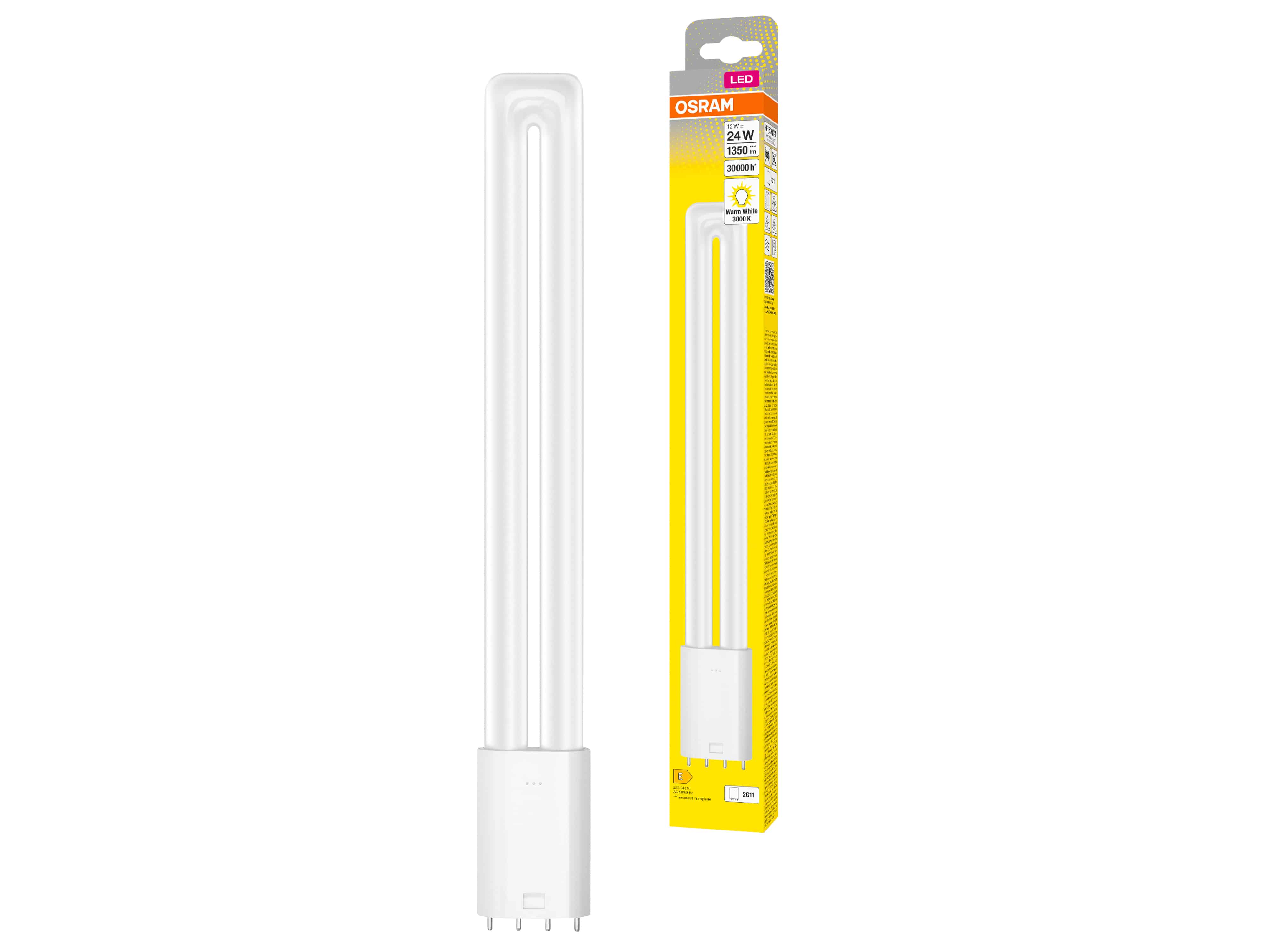 OSRAM LED-Lampe, Dulux L24, 2G11, EEK: E, 12W, 1350lm, 3000K