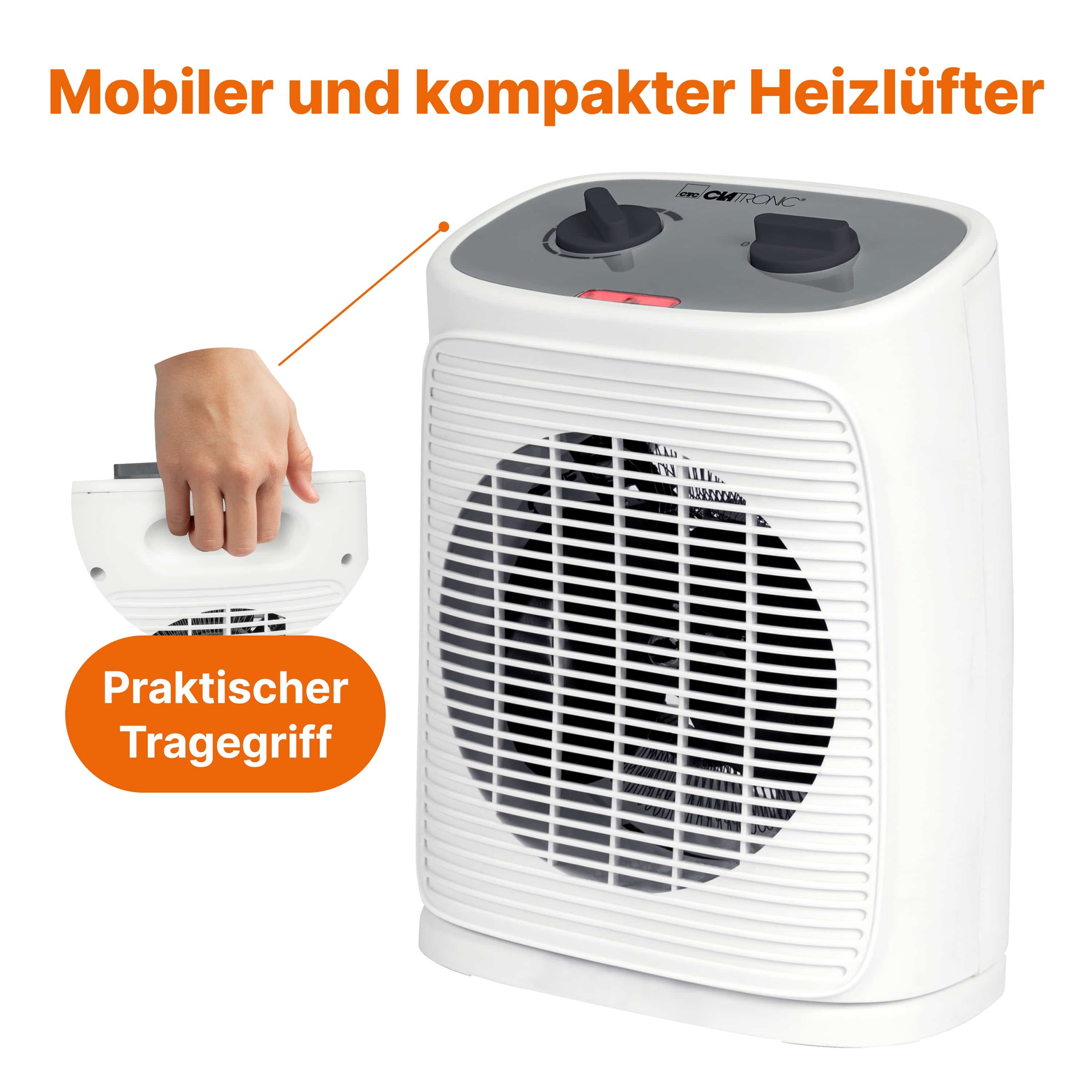 CLATRONIC Heizlüfter HL 3800, 2000 W, weiß