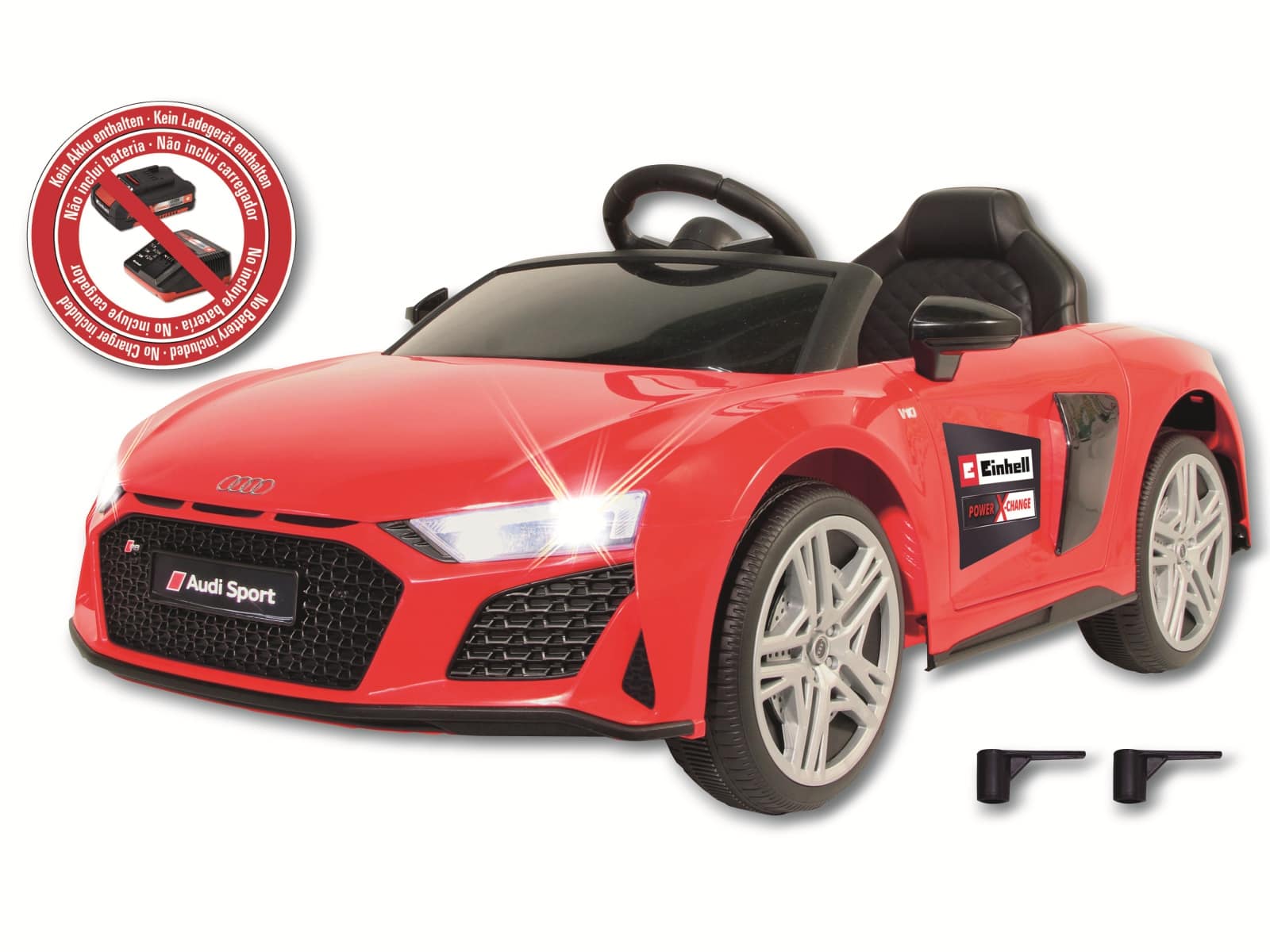 Jamara Kinder-Elektrofahrzeug Ride-on Audi R8 Spyder rot, 18 V Einhell Akku