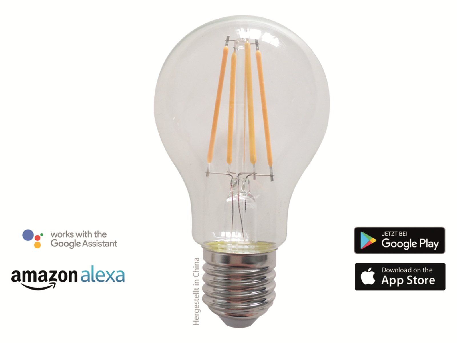 swisstone LED-Lampe SH 335, WLAN, E27, 7 W, EEK: A+, 800 lm, weiß, dimmbar