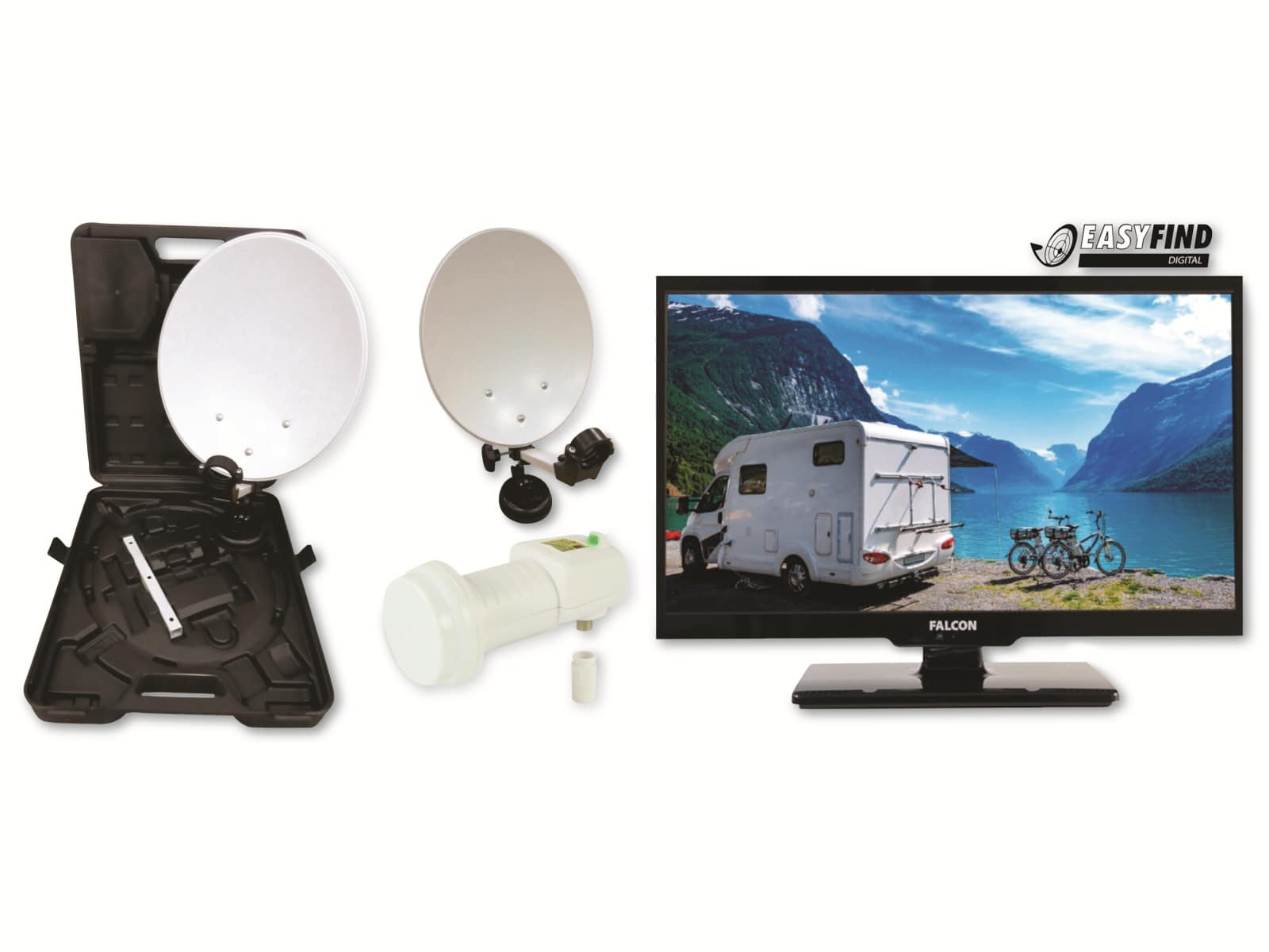 FALCON Easyfind TV Camping Set, inkl. LED-TV 61 cm (24")