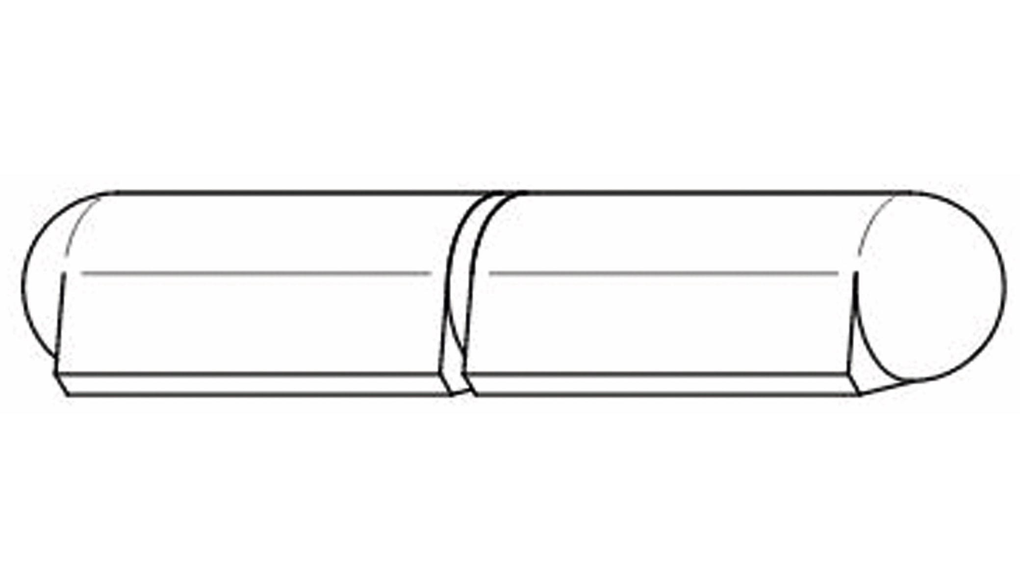 Bandrolle, Anschweißscharnier, 140x18 mm, 2-teilig, Stahl