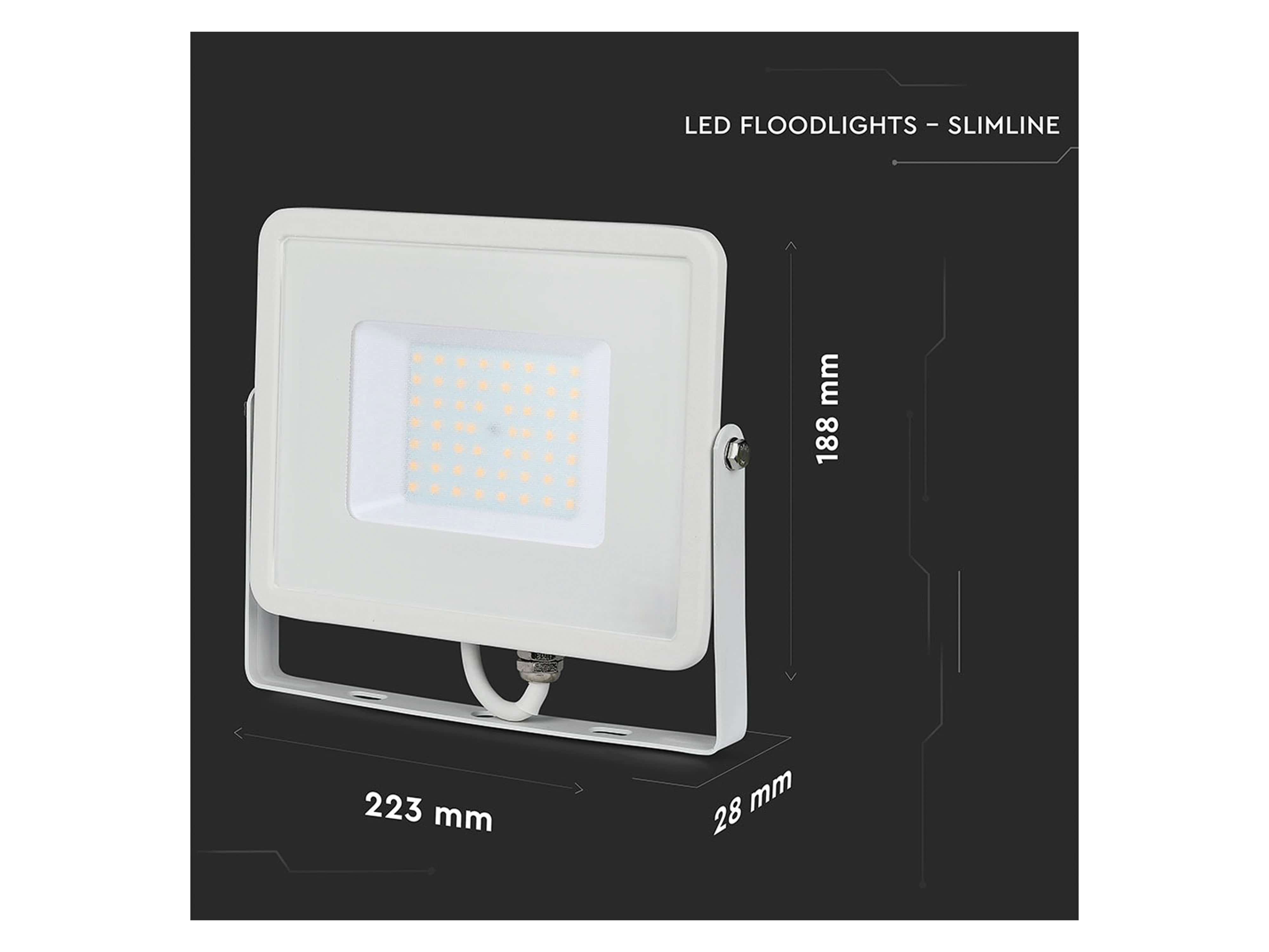 V-TAC LED-Flutlichtstrahler VT-50 (410), EEK: F, 50 W, 4000 lm, 4000K