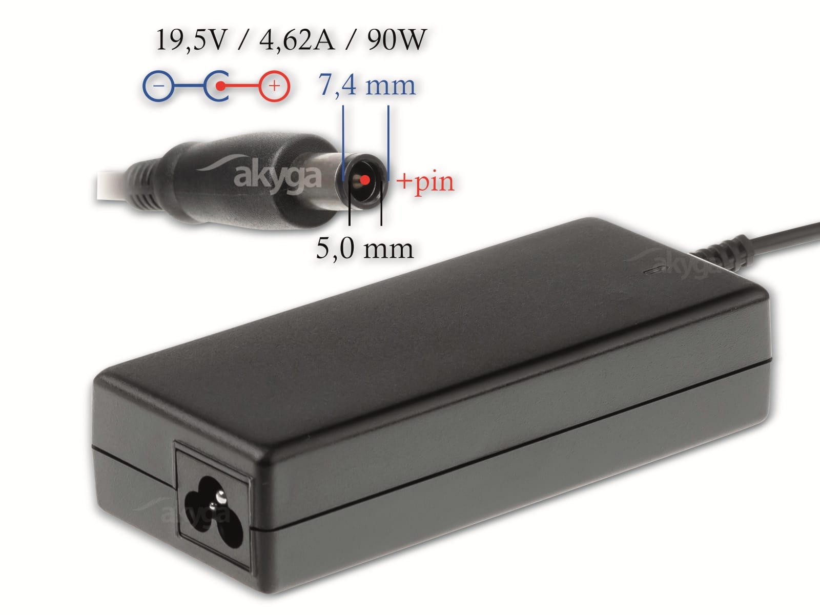 AKYGA Notebook-Netzteil AK-ND-07, 90 W, 19,5 V, 4,62 A