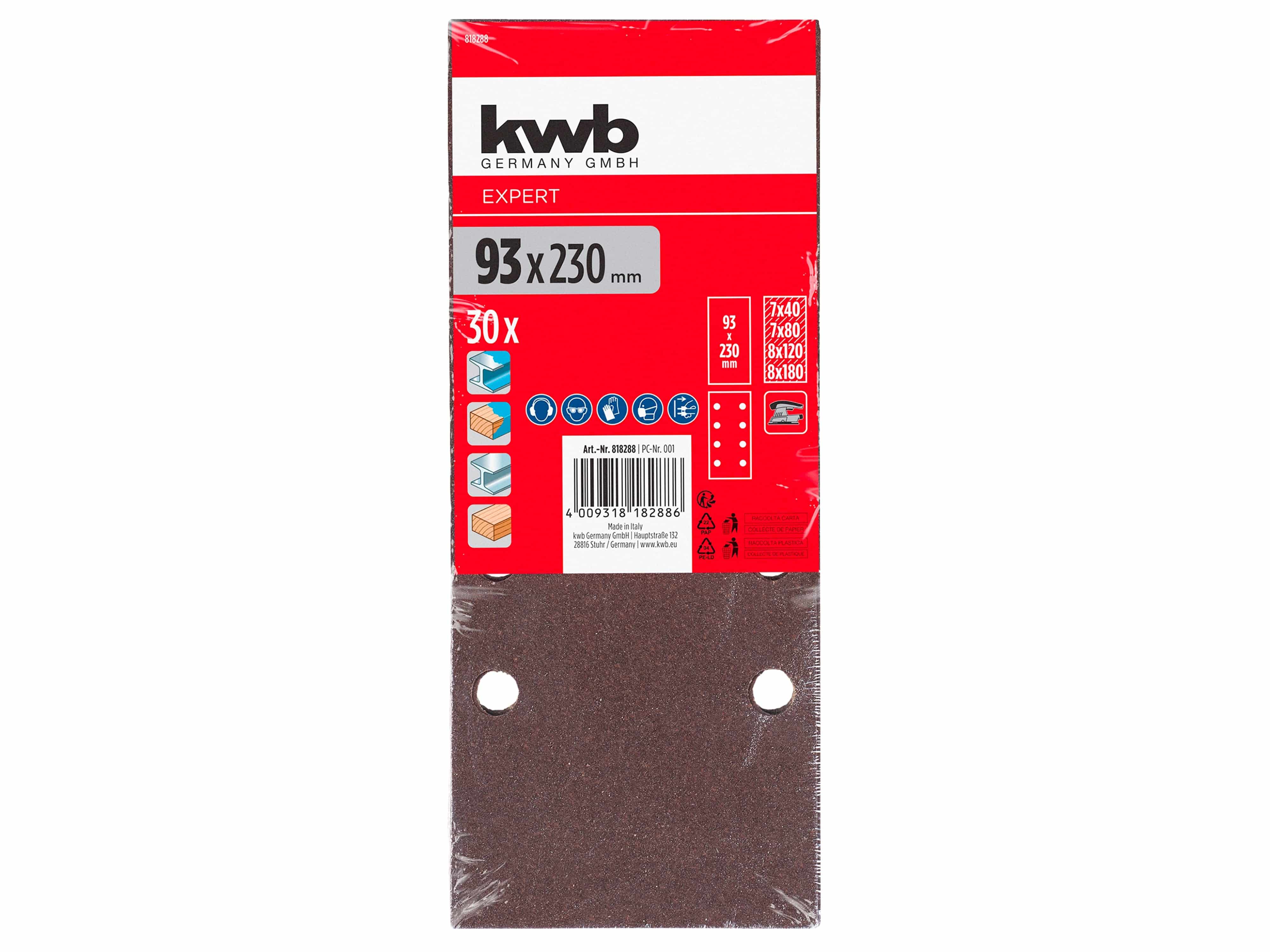 KWB Schleifpapier-Set, 818288, 30 Stück