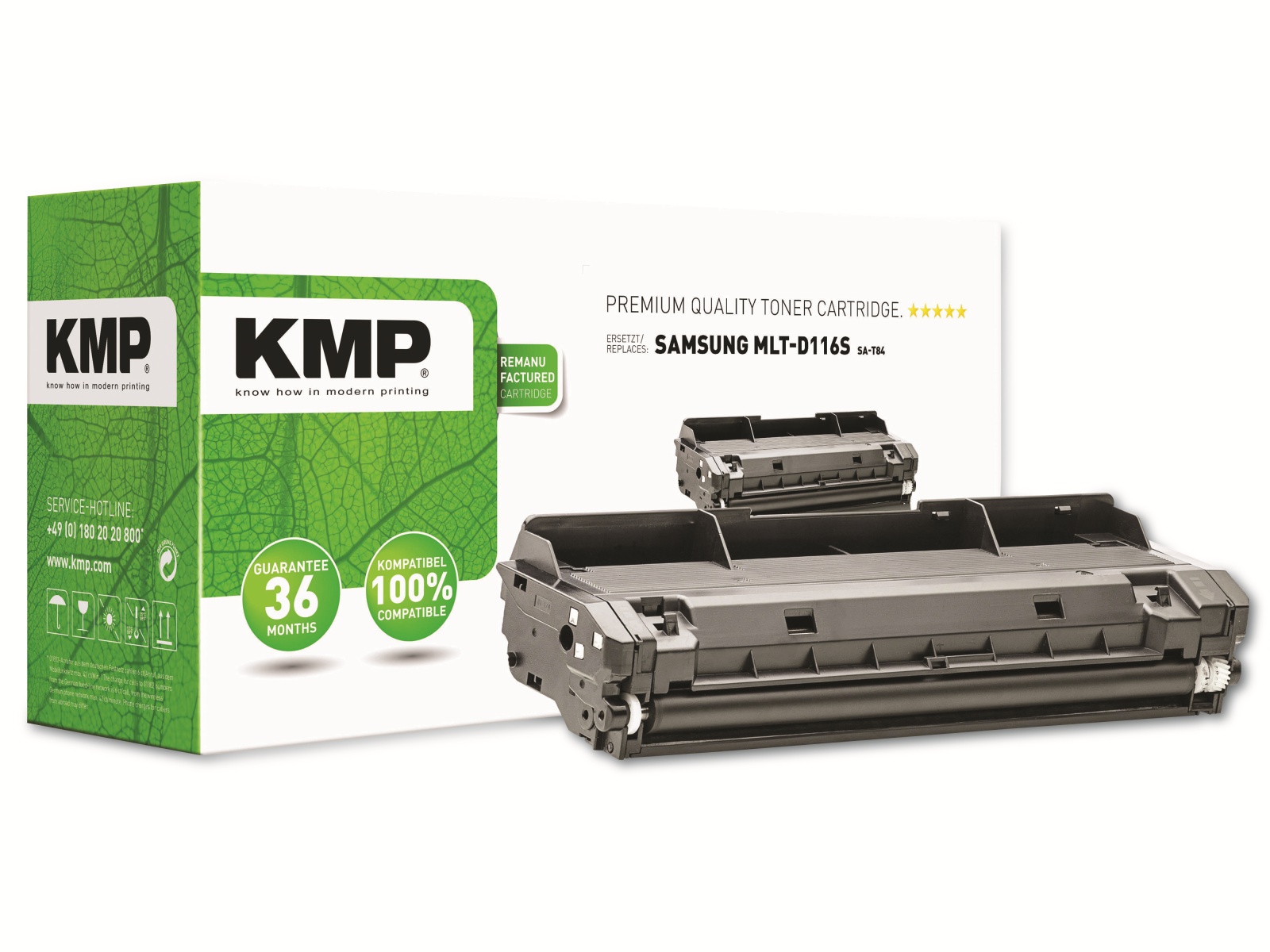 KMP Toner kompatibel für Samsung MLT-D116S, schwarz