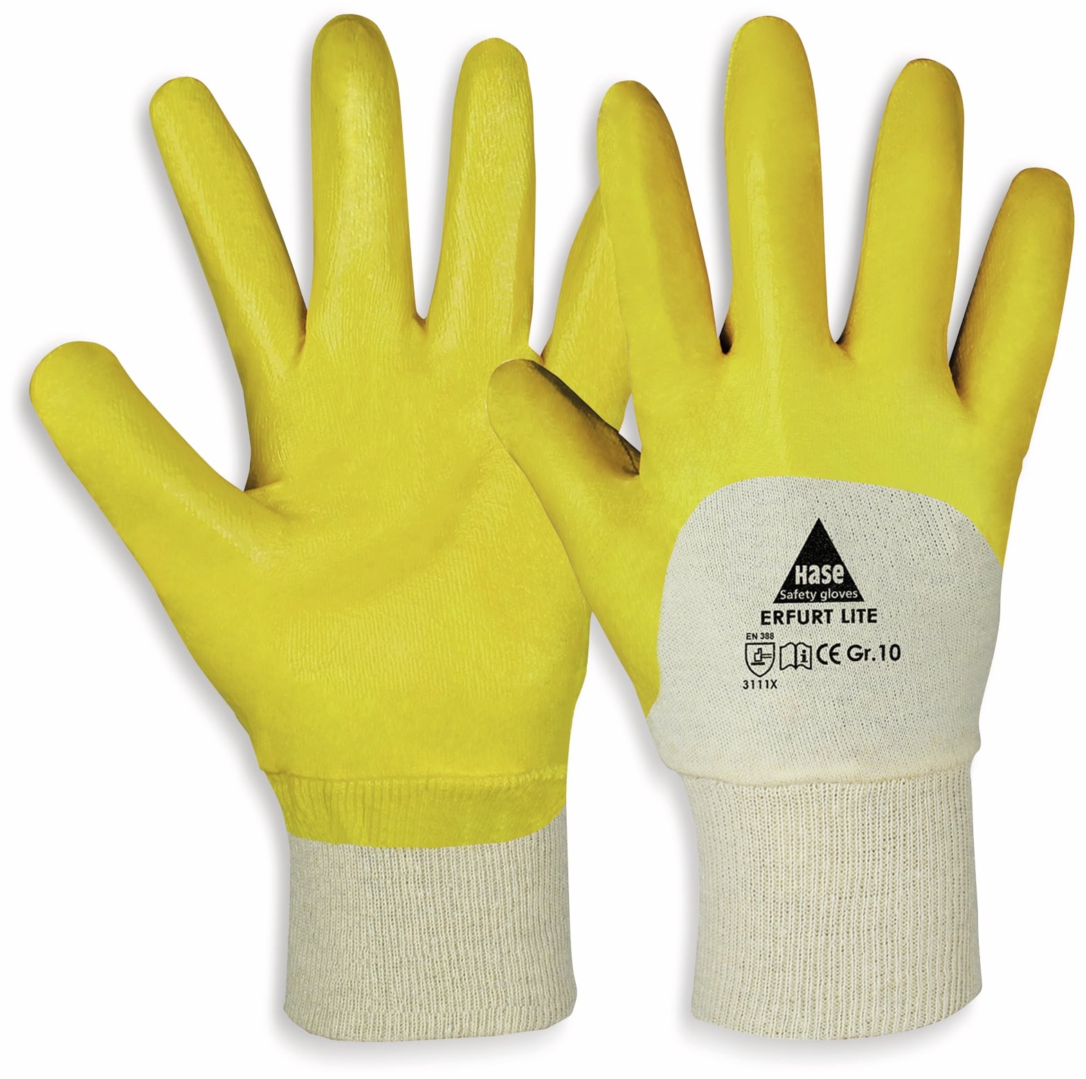 HASE SAFETY GLOVES Arbeitshandschuhe, Nitril, ERFURT LITE, EN388/EN420, Größe 9