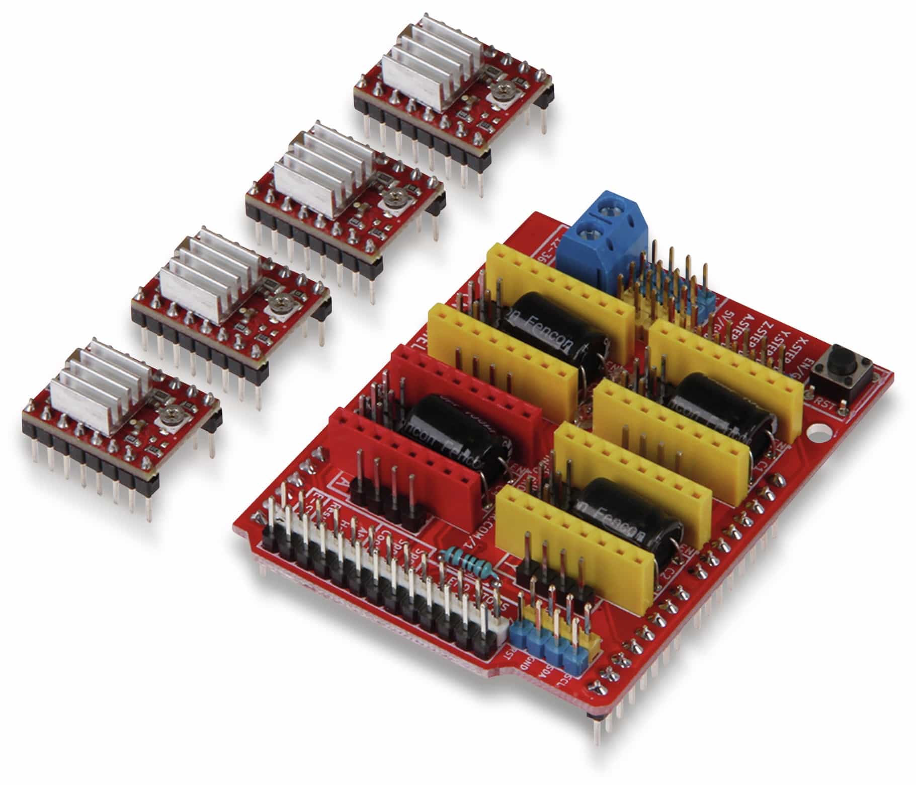 JOY-IT Controllerboard CNC mit 4x A4988 Motortreiber für Arduino Uno