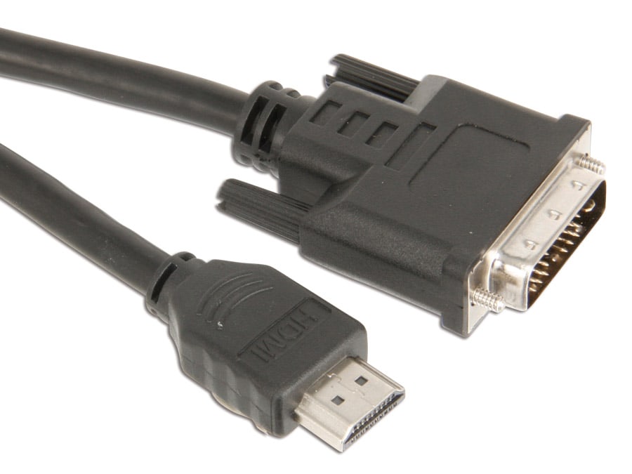 S-IMPULS HDMI-Adapterkabel, HDMI-Stecker/DVI-D-Stecker, 5 m