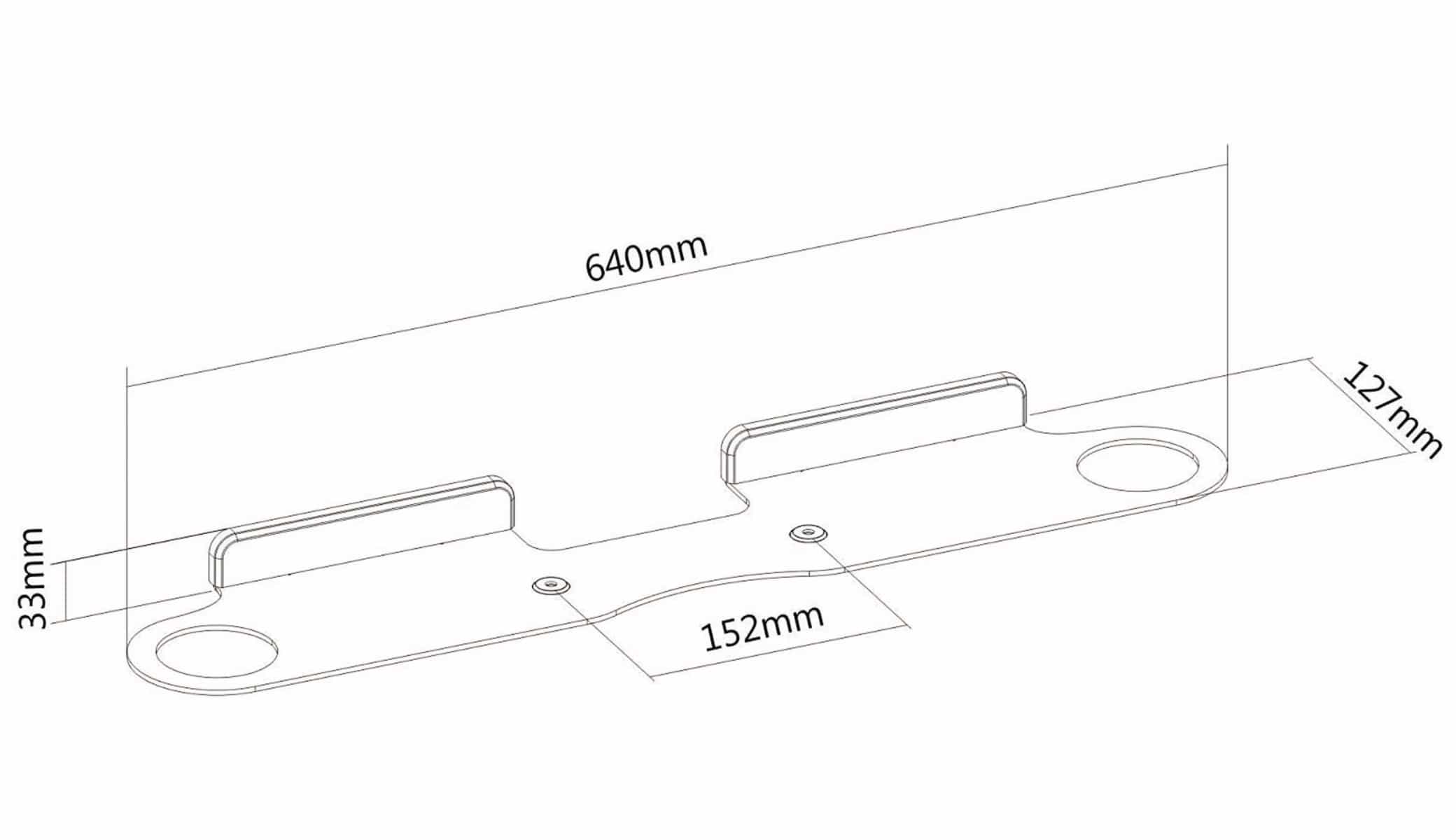 PUREMOUNTS Lautsprecher-Wandhalterung PM-SOM-091, für Sonos Beam, weiß