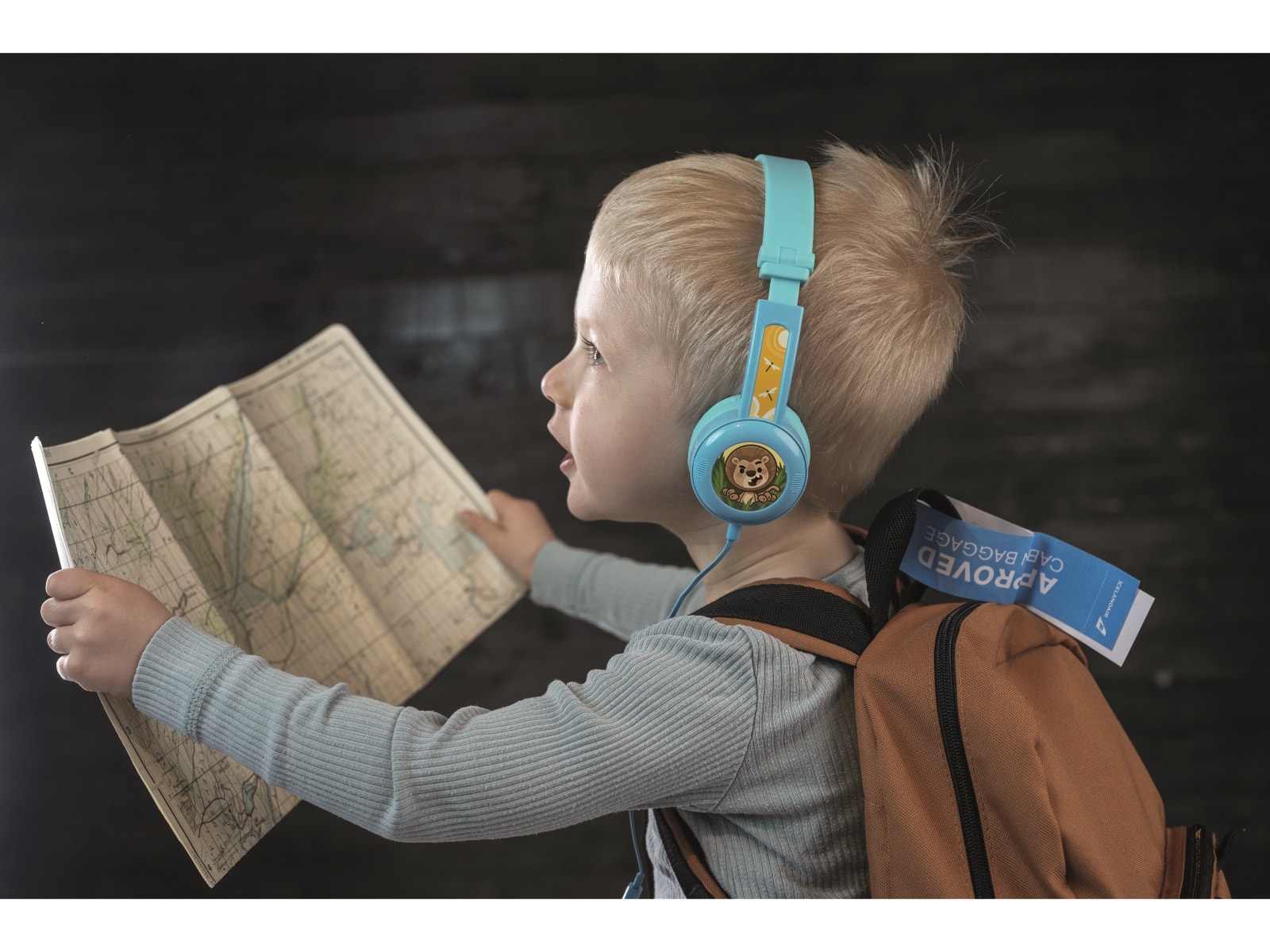 ONANOFF On-Ear Kopfhörer BuddyPhones Travel, für Kinder, blau