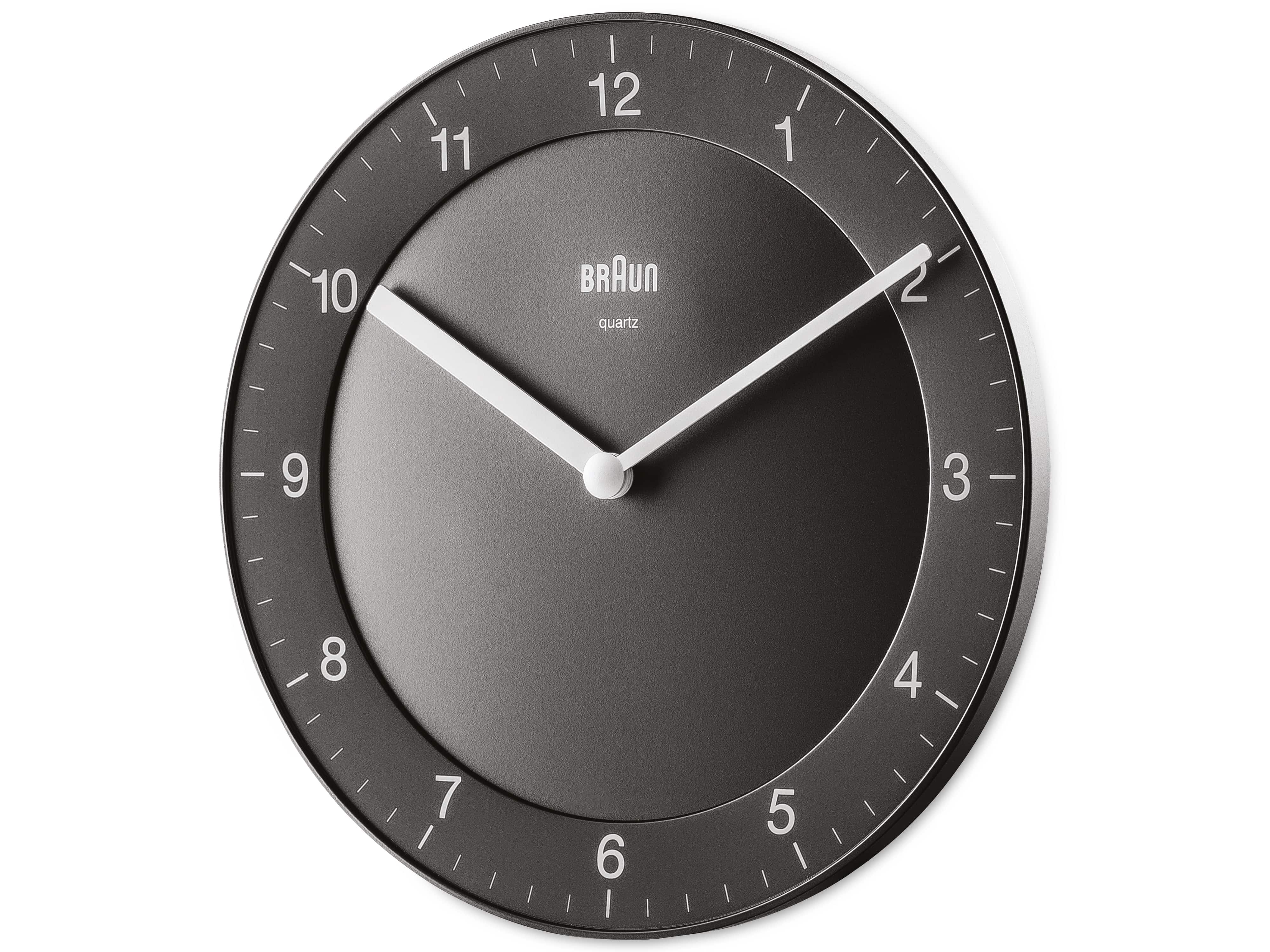 BRAUN Quarz-Wanduhr 67076, schwarz