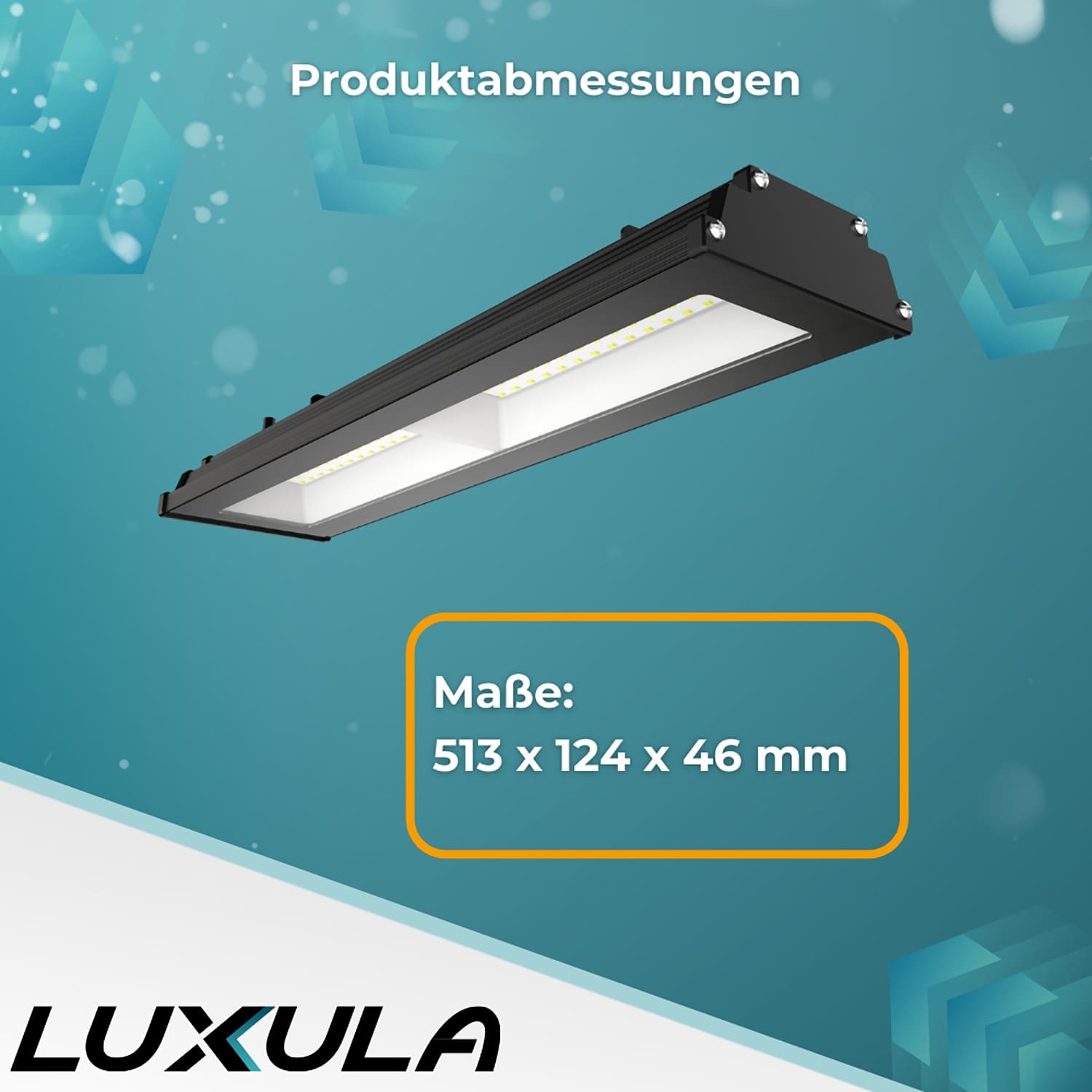 LUXULA LED-Hallenleuchte LX500141, HighBay, linear, 100W, 10000lm, 4000K