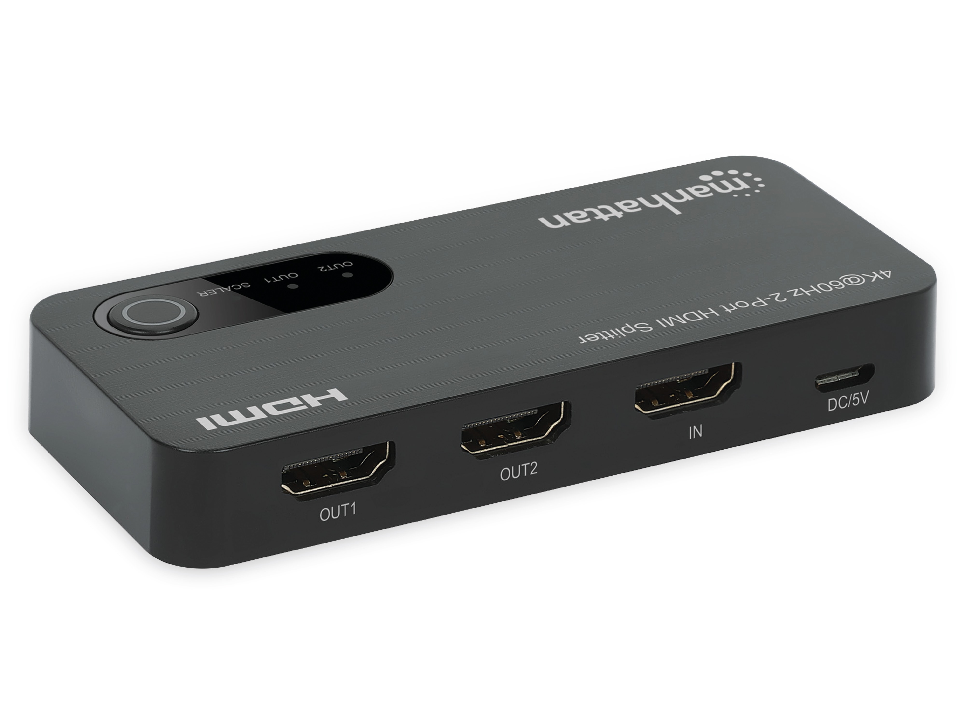 MANHATTAN HDMI-Splitter, 2-Port, 4K/60 Hz, schwarz