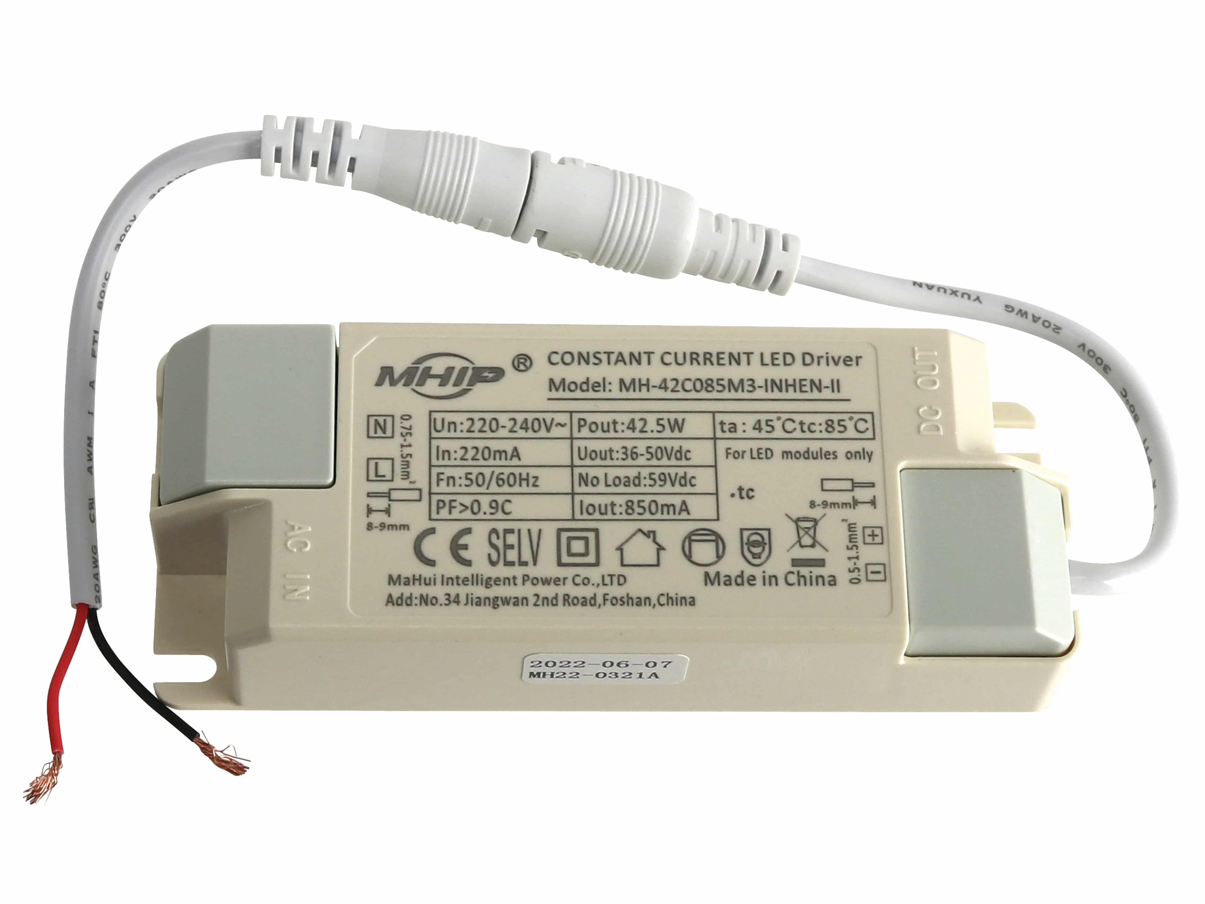 MHIP LED-Schaltnetzteil MH-42C085M3, 42,5 W