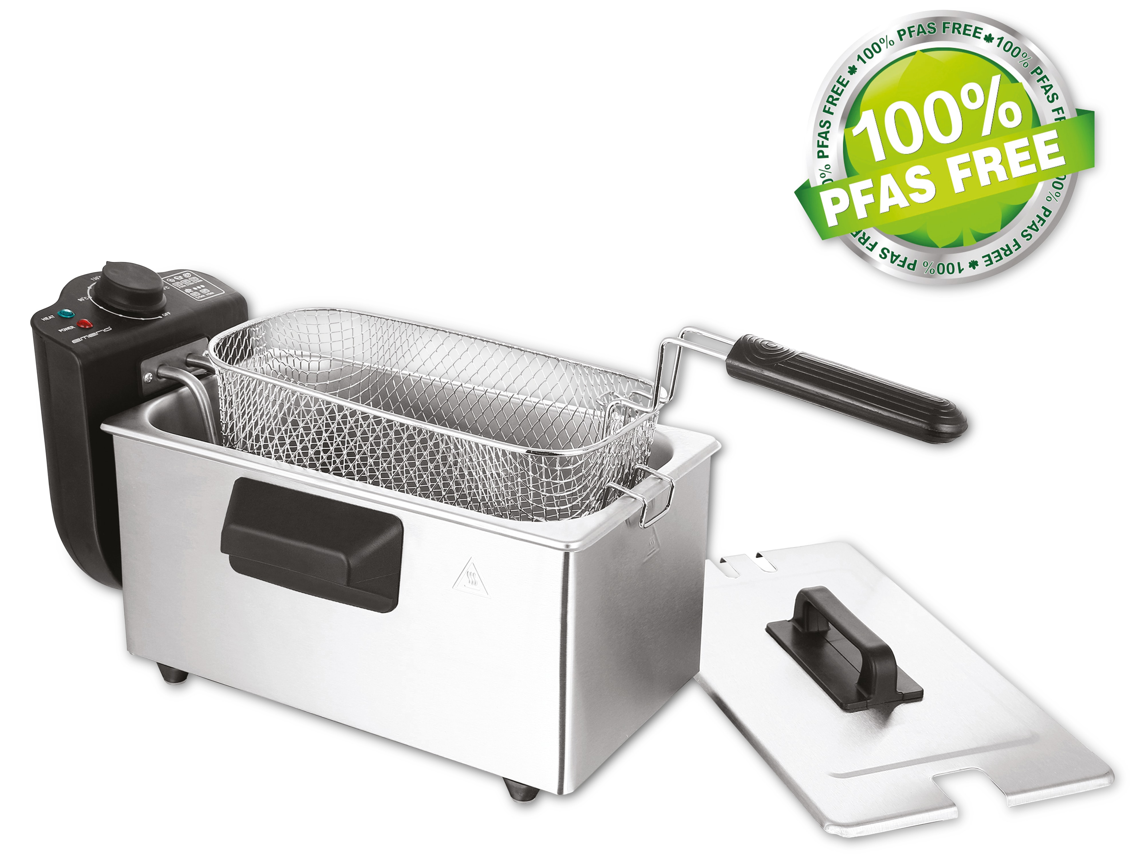 EMERIO Fritteuse DF-120482.6, 3 L, 2000 W, Edelstahl