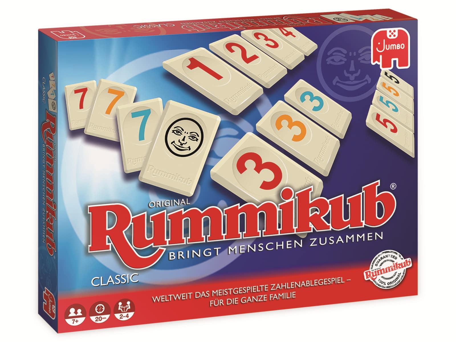 JUMBO Spiele Familienspiel, 17571, Original Rummikub Classic