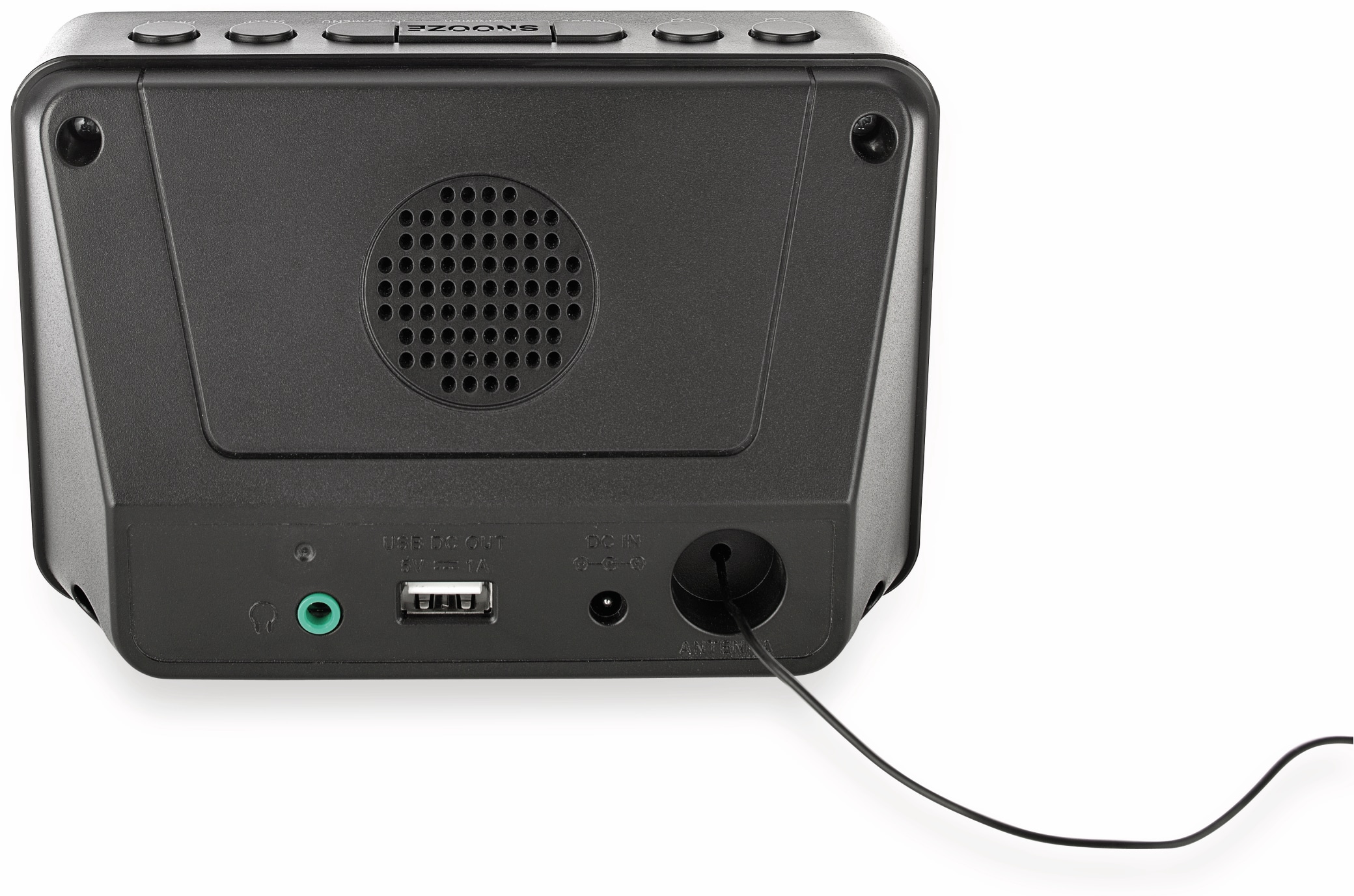 Dual DAB+/UKW Radiowecker DAB CR 10, mit USB Charging, schwarz