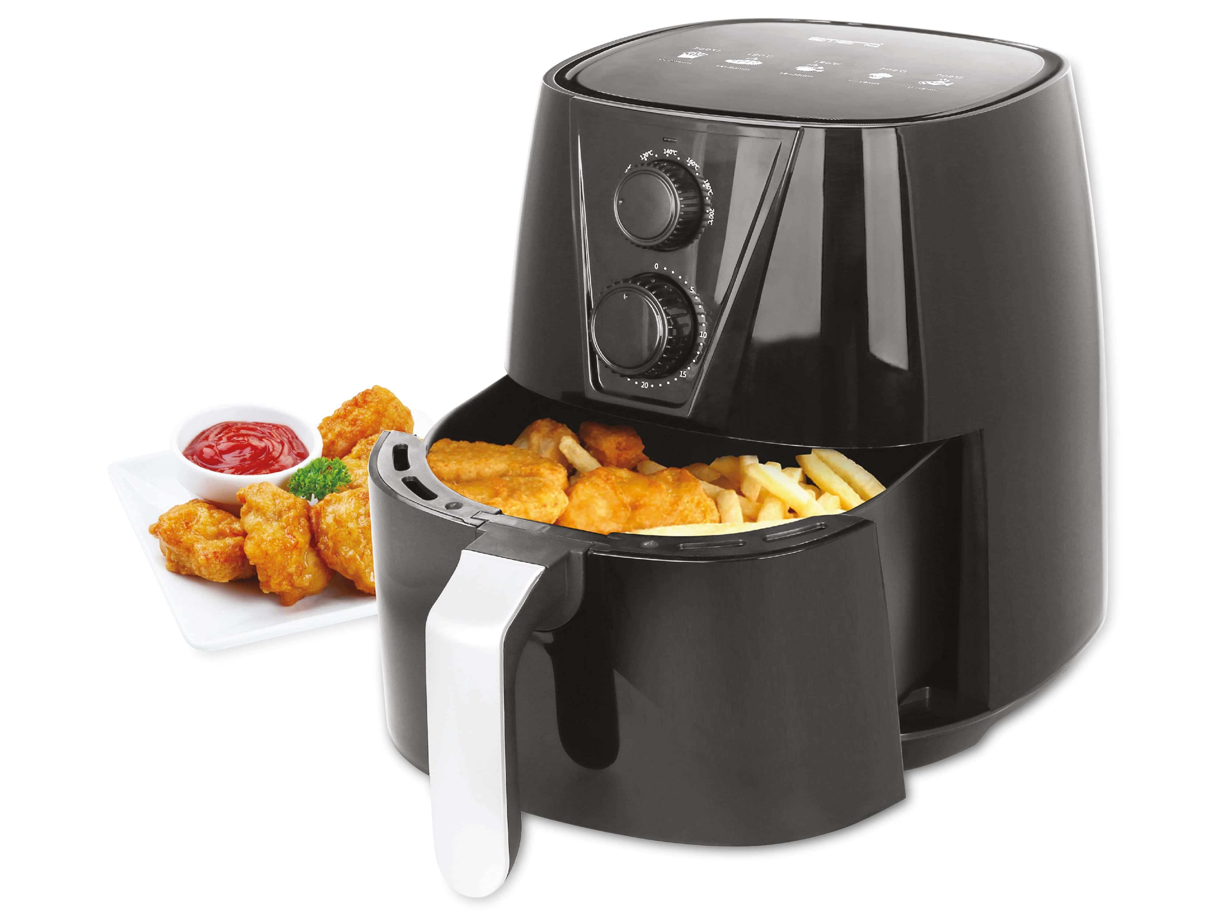 EMERIO Heißluftfritteuse AF-126667, 3,8 L, 1450 W 