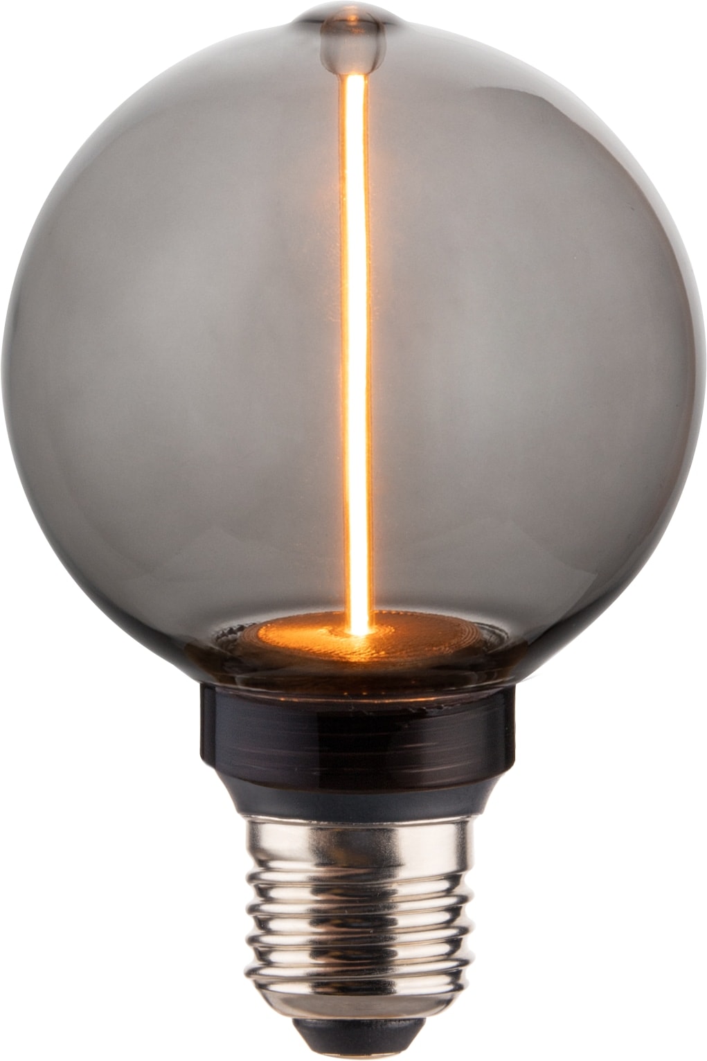 LUXULA LED-Filament-Lampe, Line Smoke Globe, E27, 2W, 40lm, 1800K