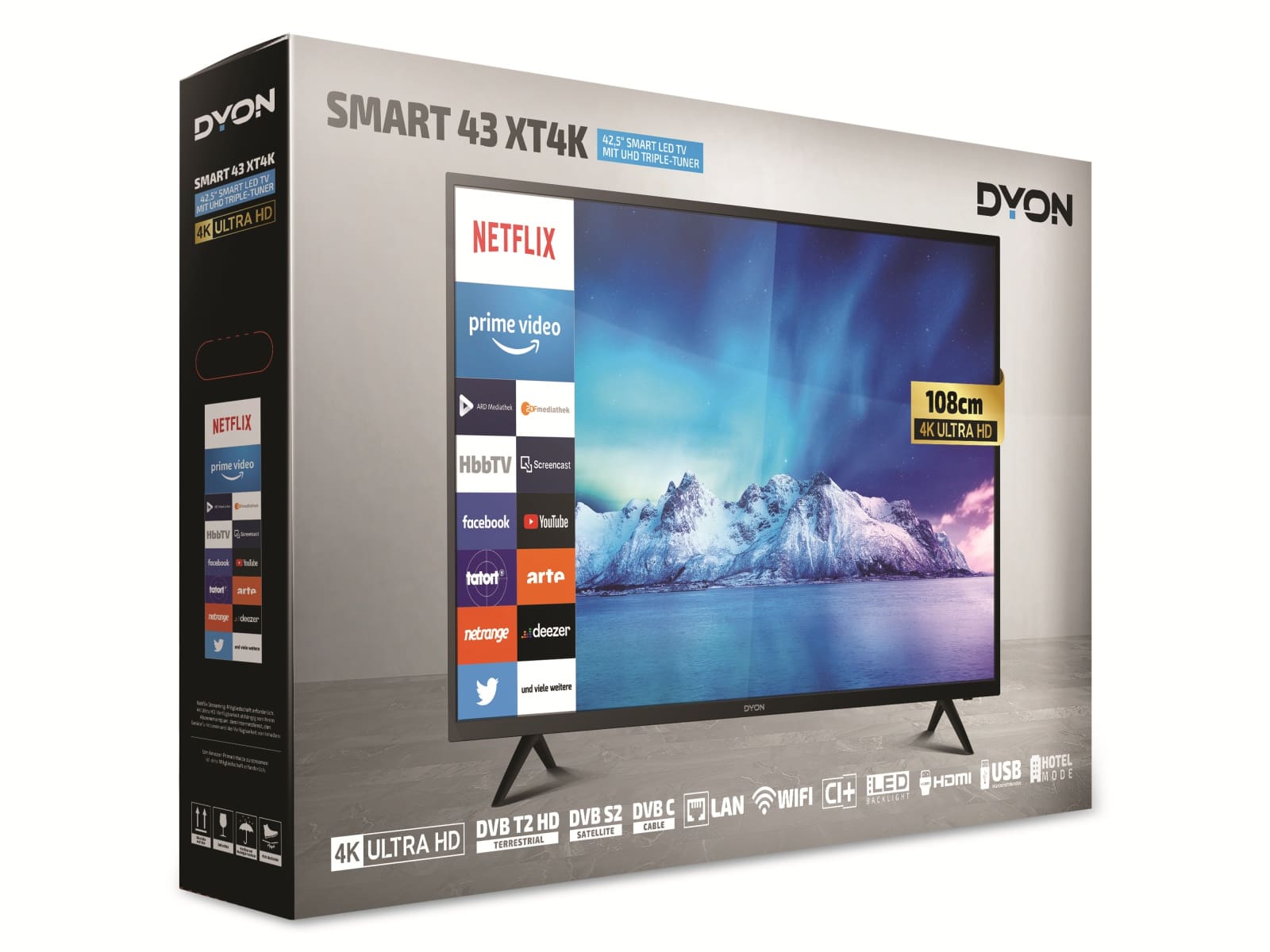 DYON LED-TV Smart 43 XT4K, 108 cm (43"), 4K, EEK G